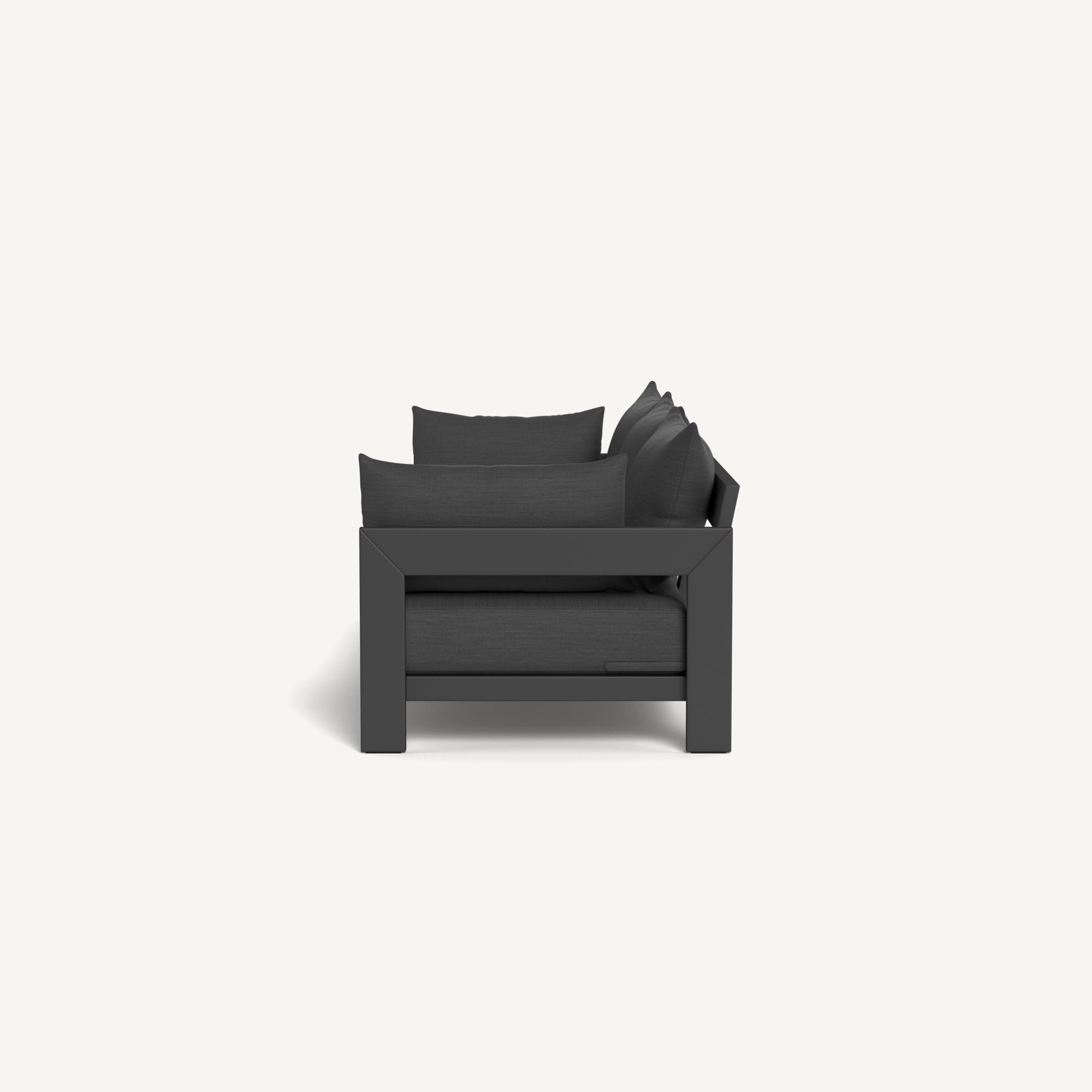 Harbour Hampton 3 Seat Sofa - Aluminum Asteroid / Panama Grafito / Batyline Silver