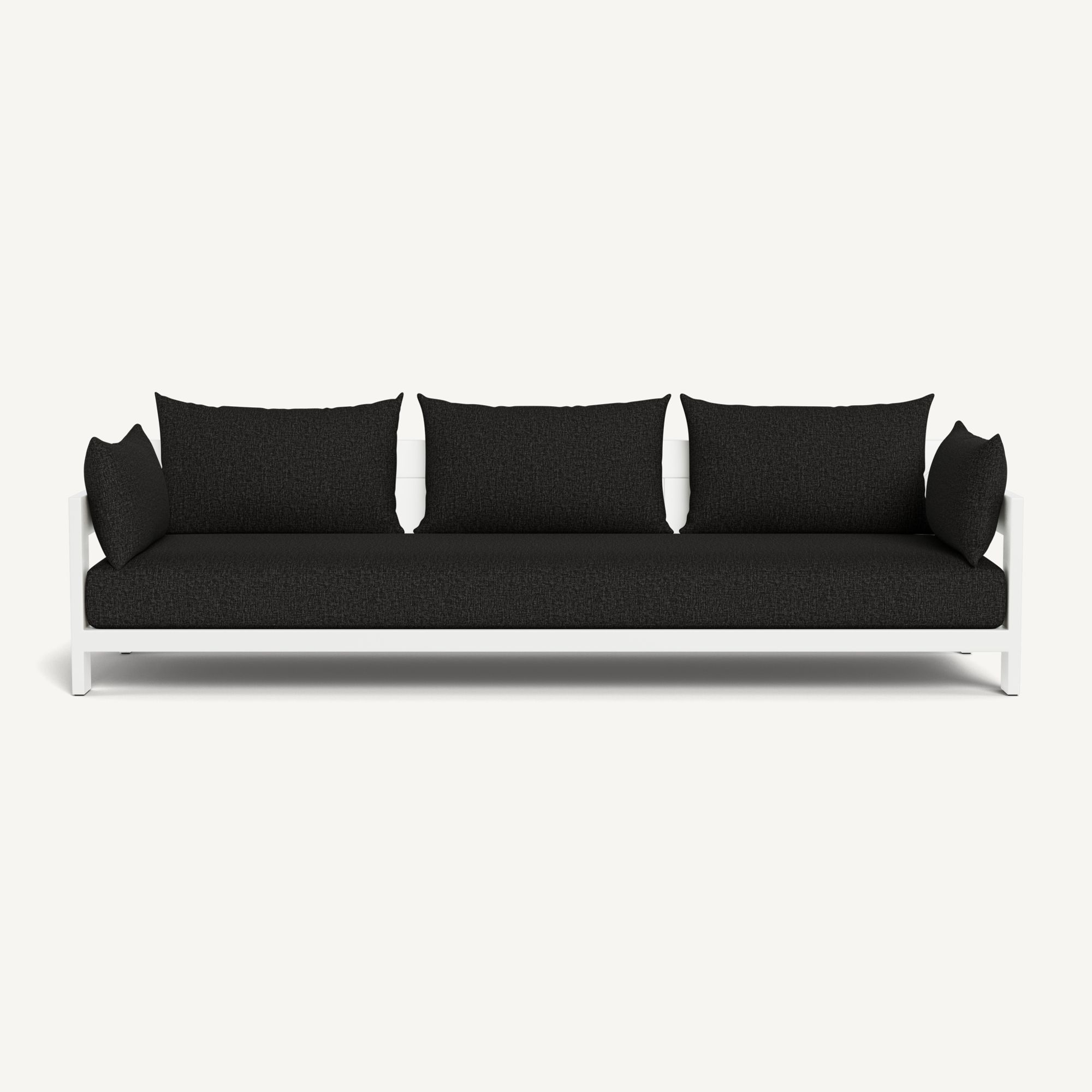 Harbour Hampton 3 Seat Sofa - Aluminum White / Copacabana Midnight / Batyline White