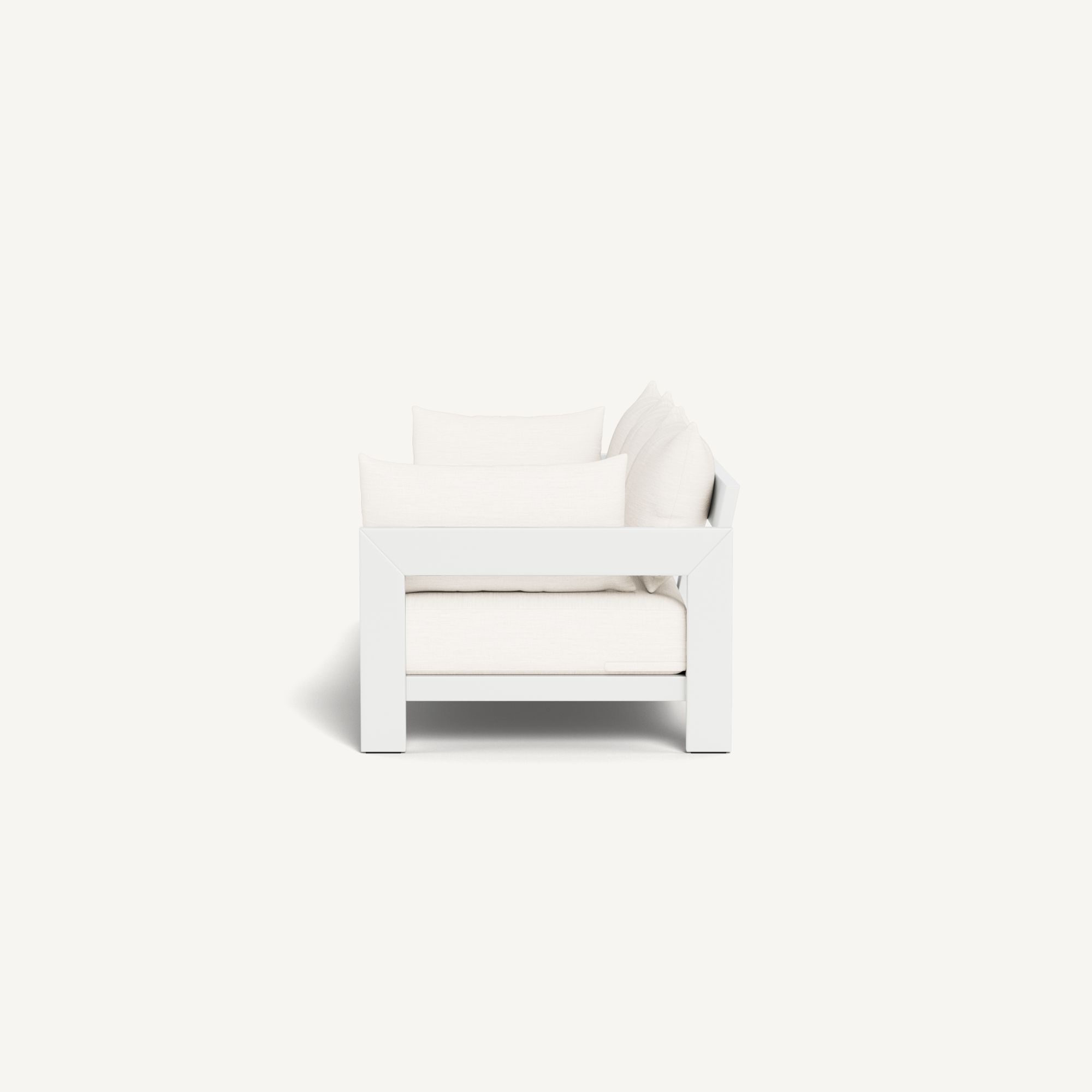 Harbour Hampton 3 Seat Sofa - Aluminum White / Panama Blanco / Batyline White