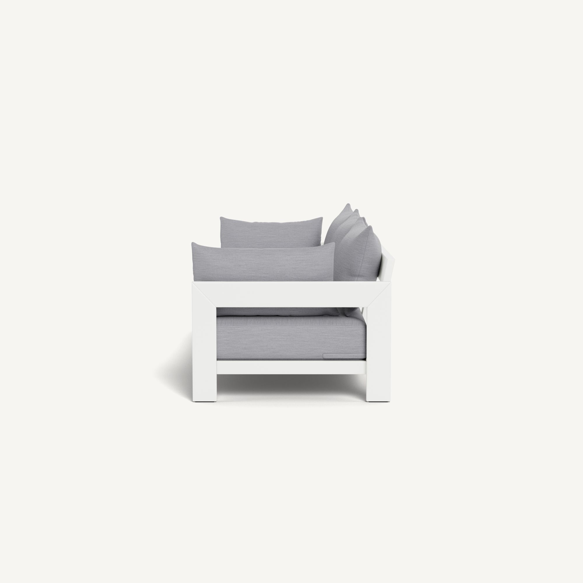 Harbour Hampton 3 Seat Sofa - Aluminum White / Panama Cloud / Batyline White
