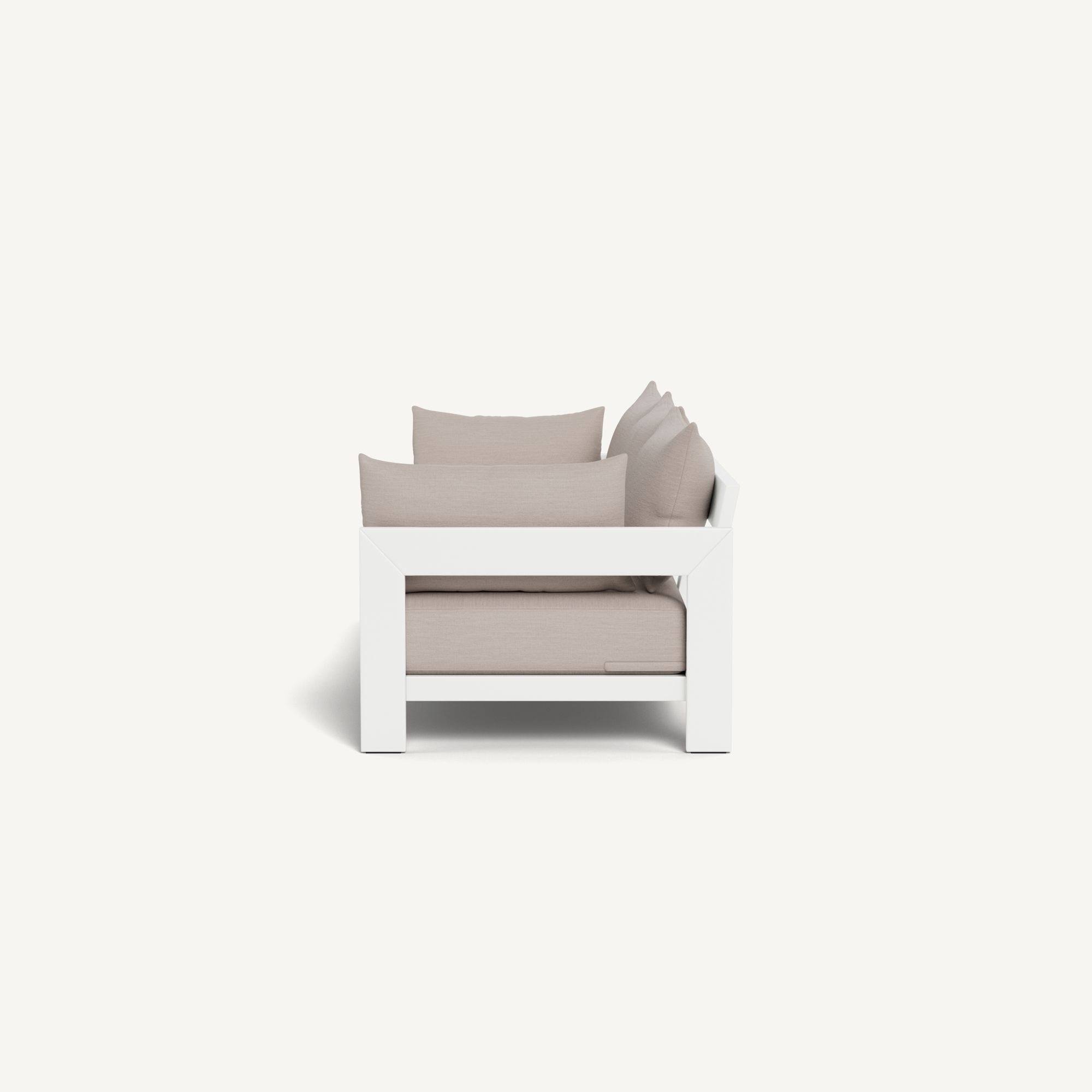 Harbour Hampton 3 Seat Sofa - Aluminum White / Panama Marble / Batyline White