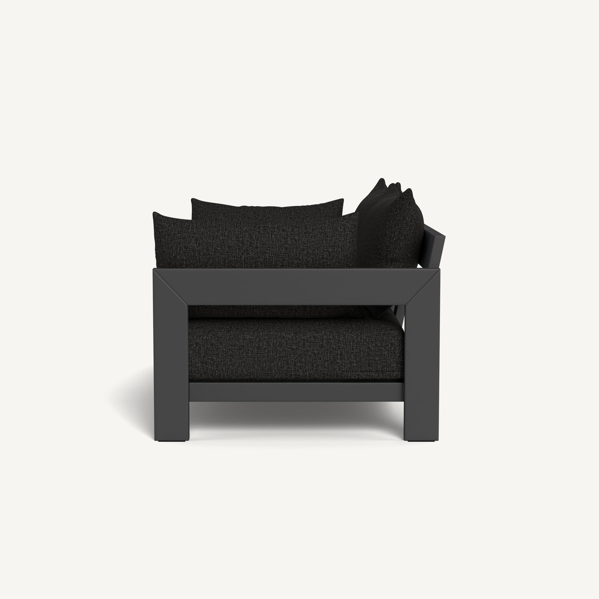 Harbour Hampton 2 Seat Sofa - Aluminum Asteroid / Copacabana Midnight / Batyline Silver