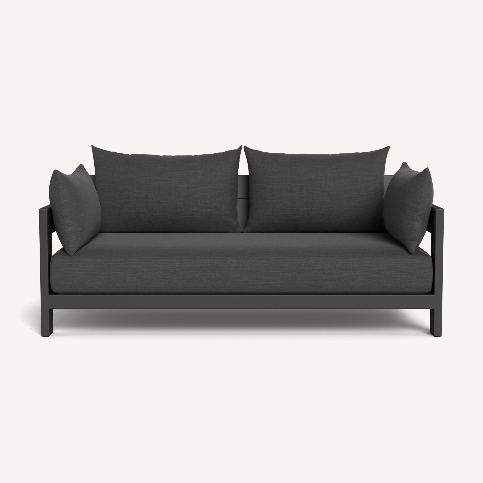 Harbour Hampton 2 Seat Sofa - Aluminum Asteroid / Panama Grafito / Batyline Silver