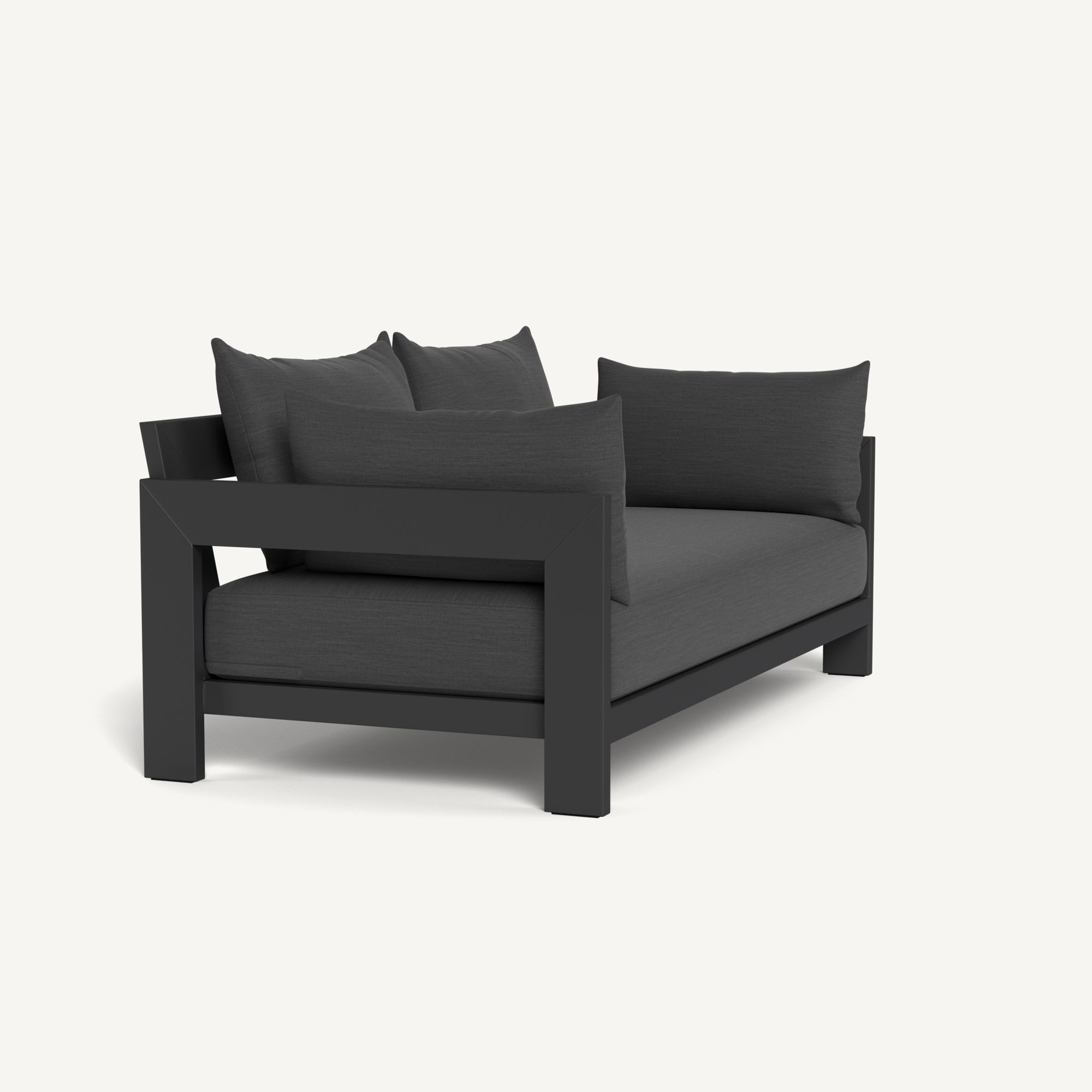 Harbour Hampton 2 Seat Sofa - Aluminum Asteroid / Panama Grafito / Batyline Silver
