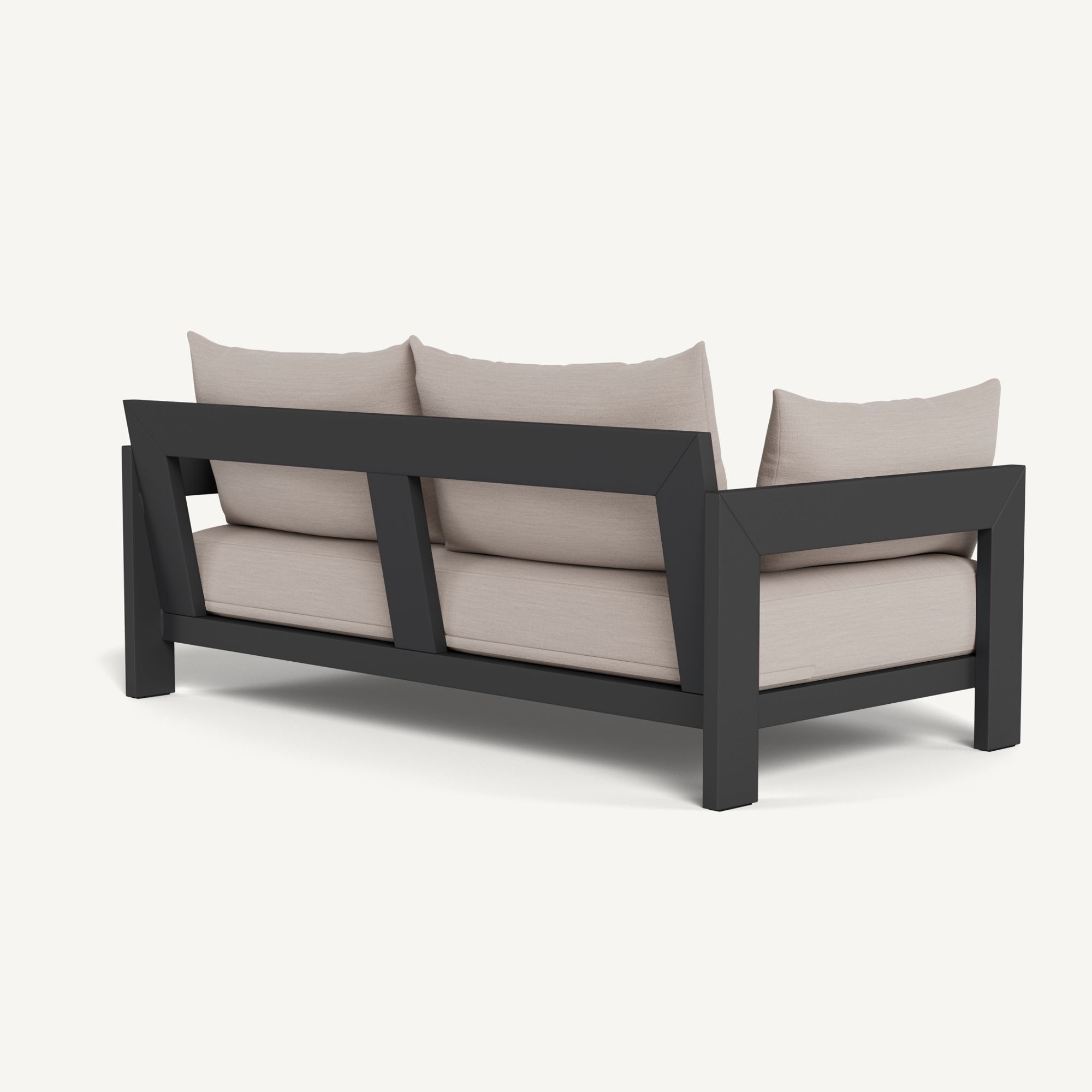 Harbour Hampton 2 Seat Sofa - Aluminum Asteroid / Panama Marble / Batyline Silver
