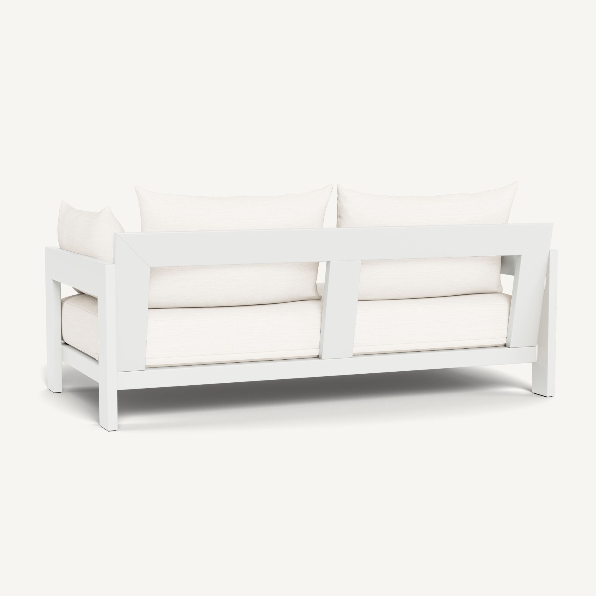 Harbour Hampton 2 Seat Sofa - Aluminum White / Panama Blanco / Batyline White