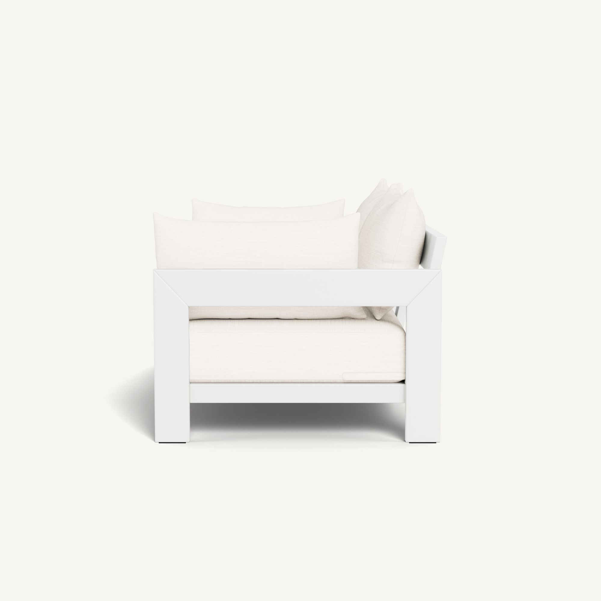 Harbour Hampton 2 Seat Sofa - Aluminum White / Panama Blanco / Batyline White