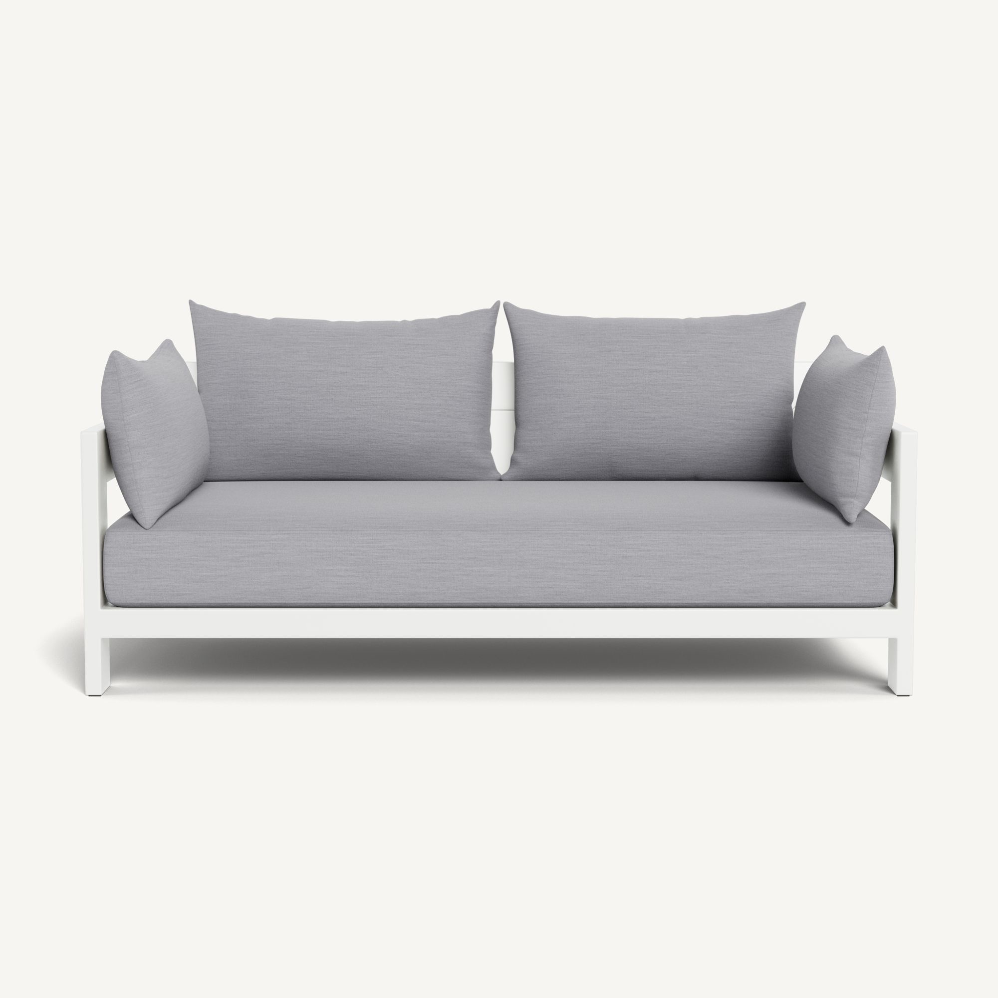 Harbour Hampton 2 Seat Sofa - Aluminum White / Panama Cloud / Batyline White