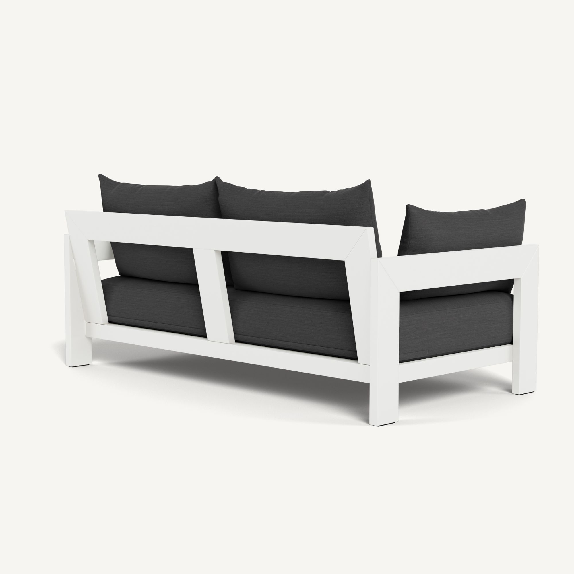Harbour Hampton 2 Seat Sofa - Aluminum White / Panama Grafito / Batyline White