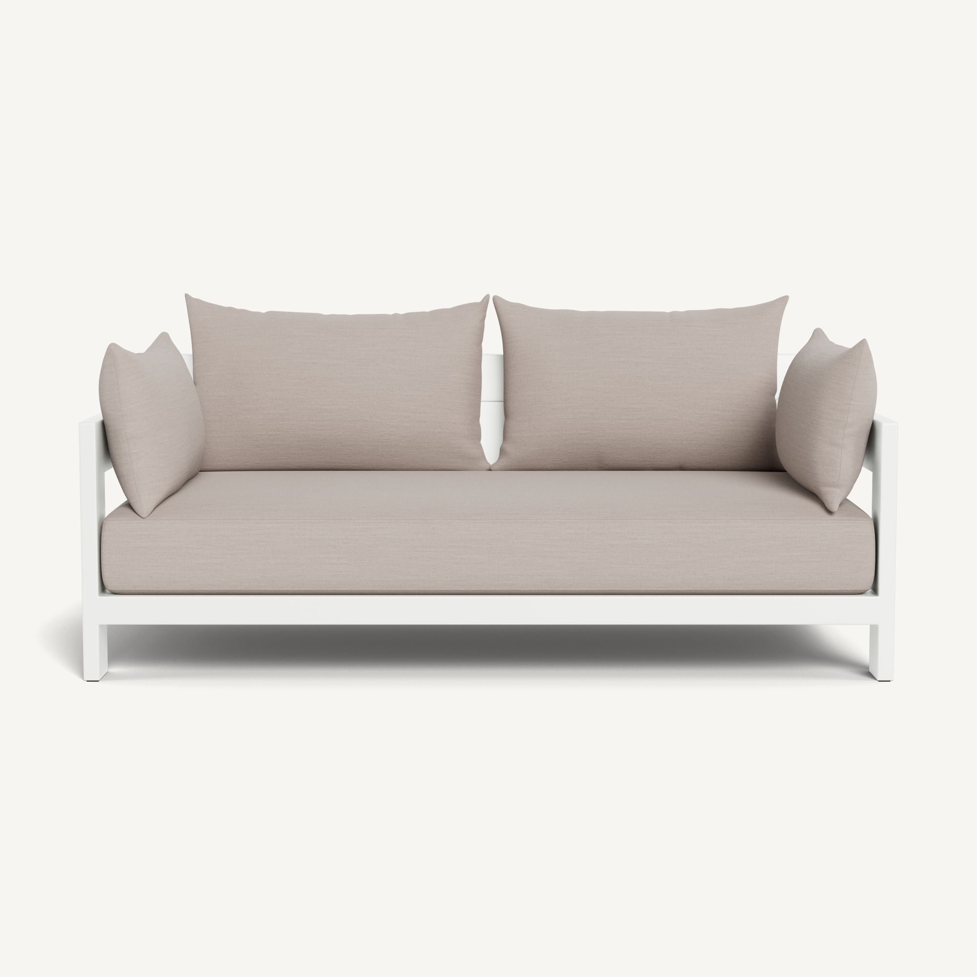 Harbour Hampton 2 Seat Sofa - Aluminum White / Panama Marble / Batyline White