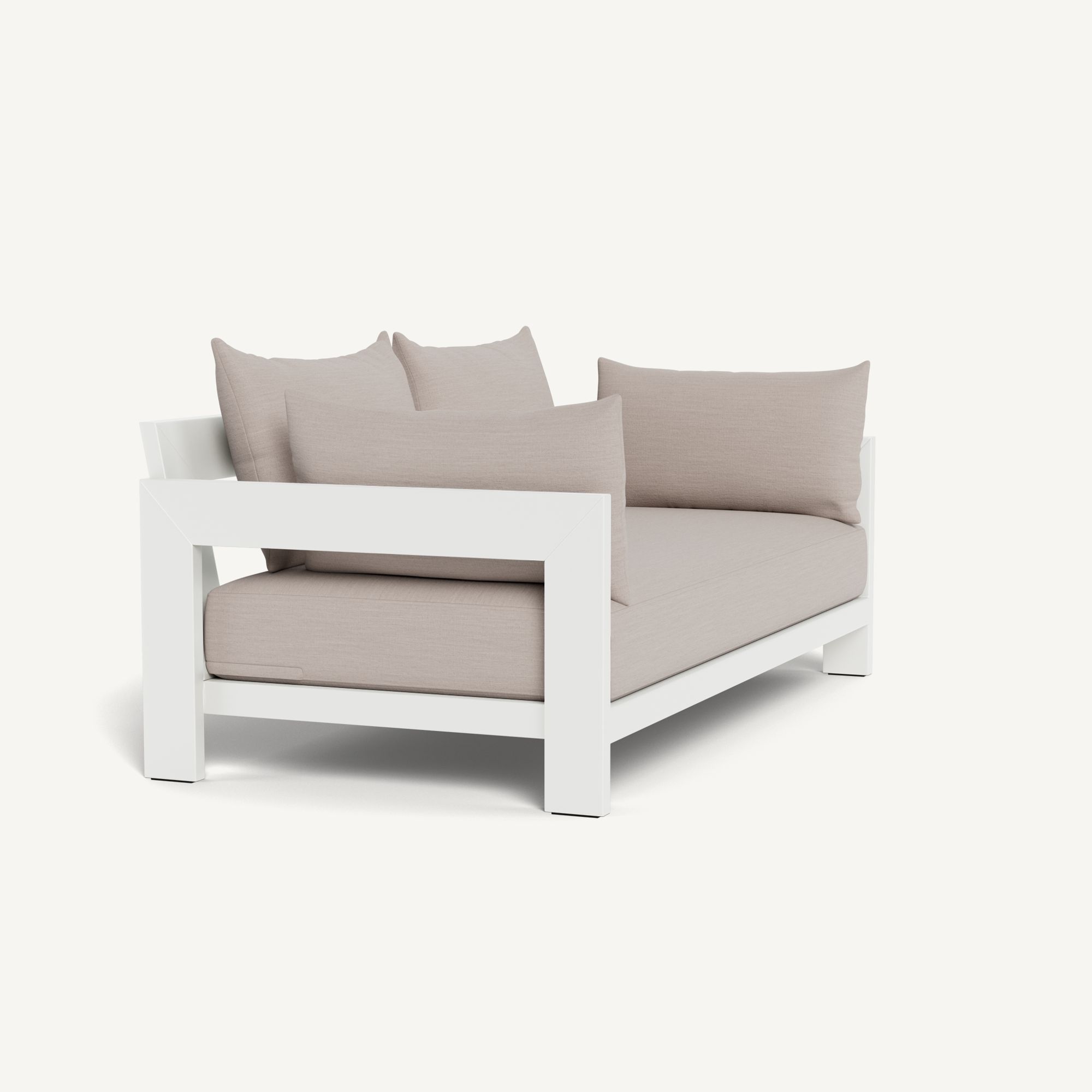 Harbour Hampton 2 Seat Sofa - Aluminum White / Panama Marble / Batyline White