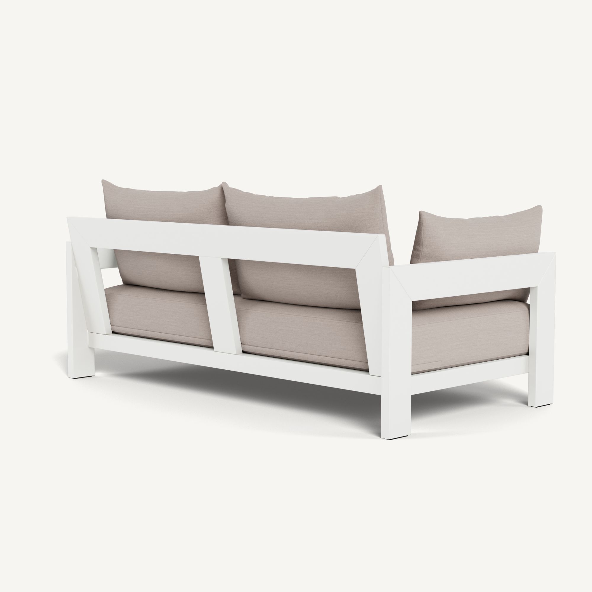 Harbour Hampton 2 Seat Sofa - Aluminum White / Panama Marble / Batyline White