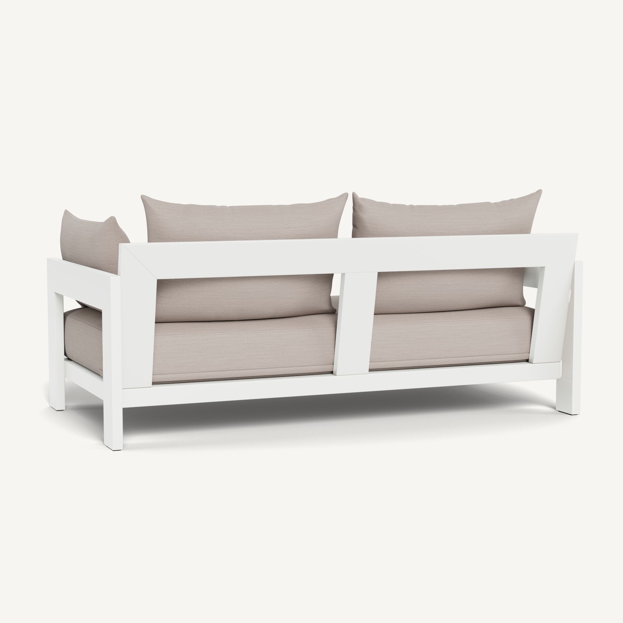 Harbour Hampton 2 Seat Sofa - Aluminum White / Panama Marble / Batyline White