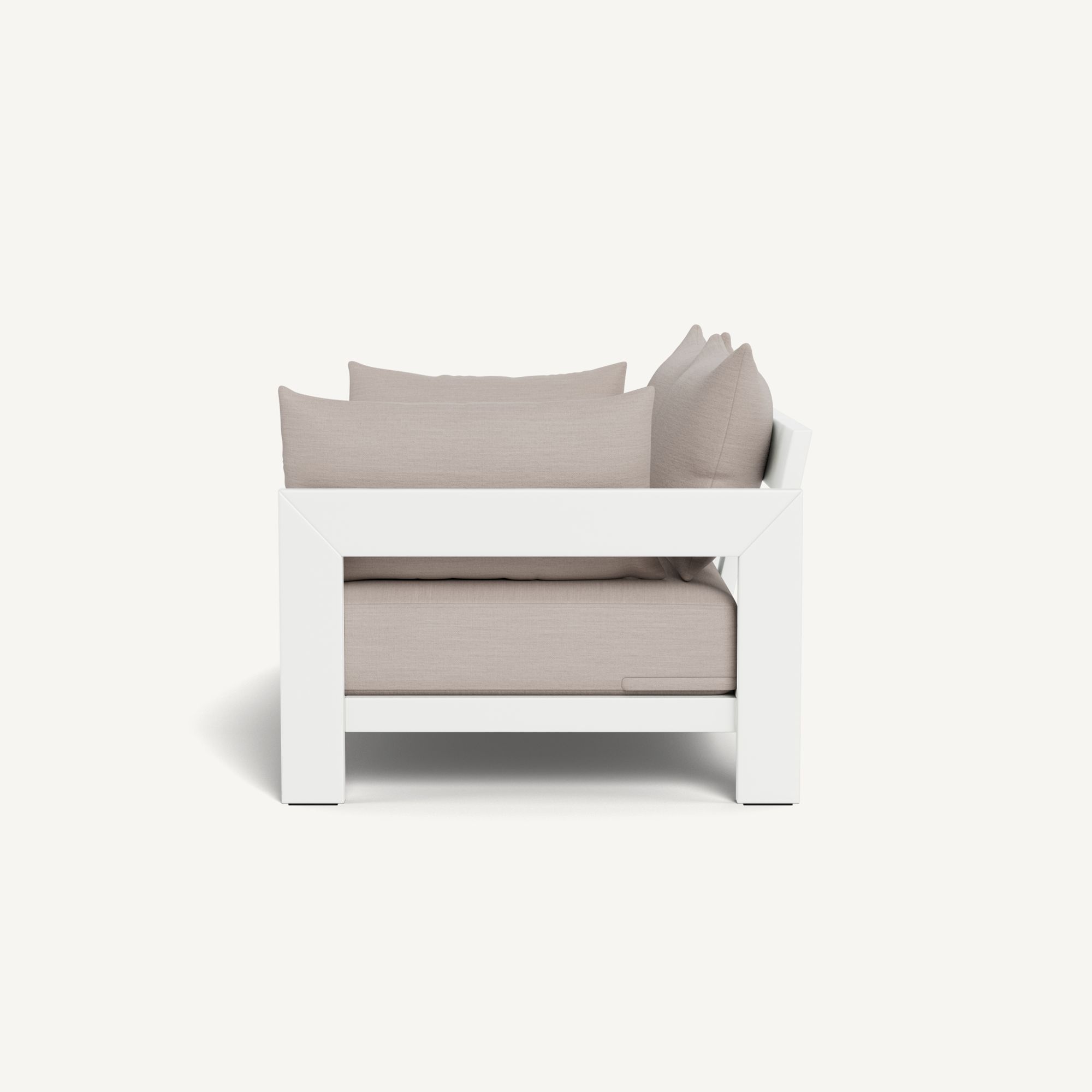 Harbour Hampton 2 Seat Sofa - Aluminum White / Panama Marble / Batyline White