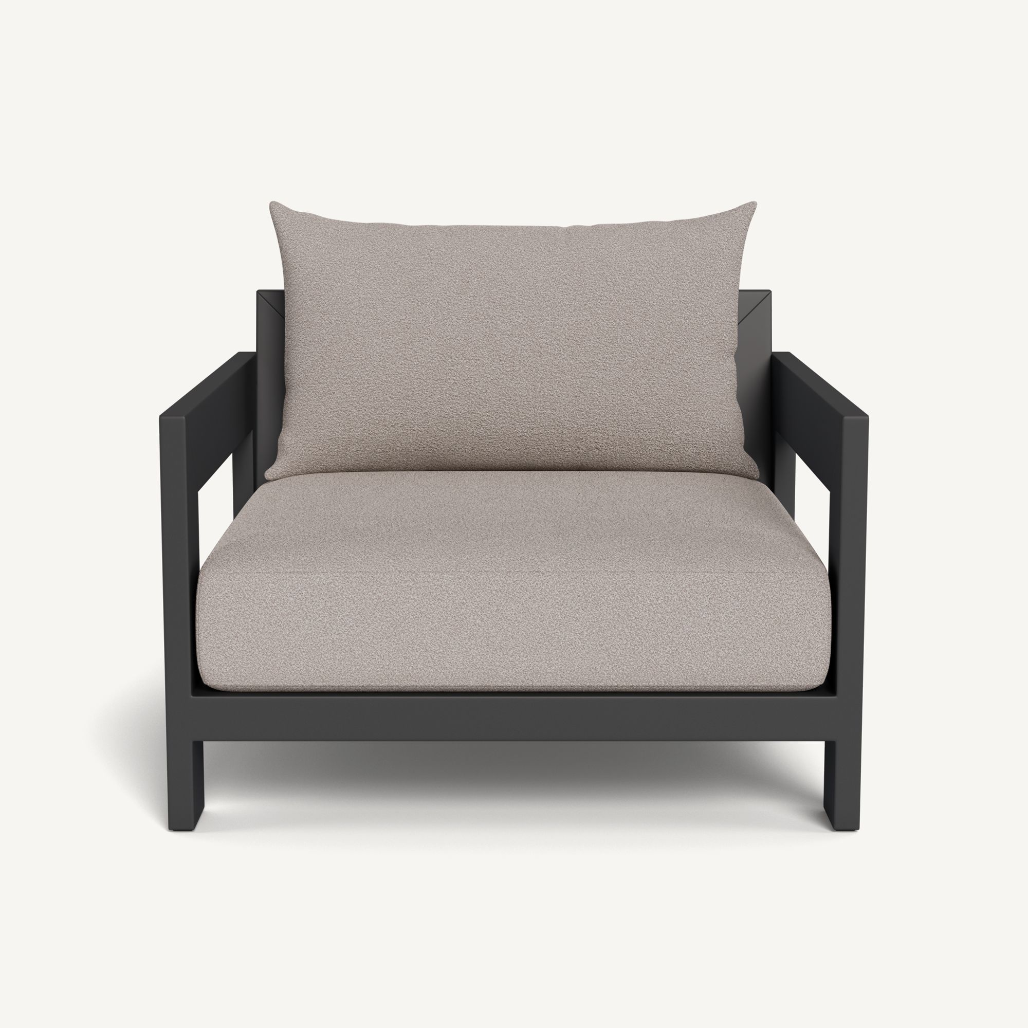 Harbour Hampton Lounge Chair - Aluminum Asteroid / Riviera Stone / Batyline Silver