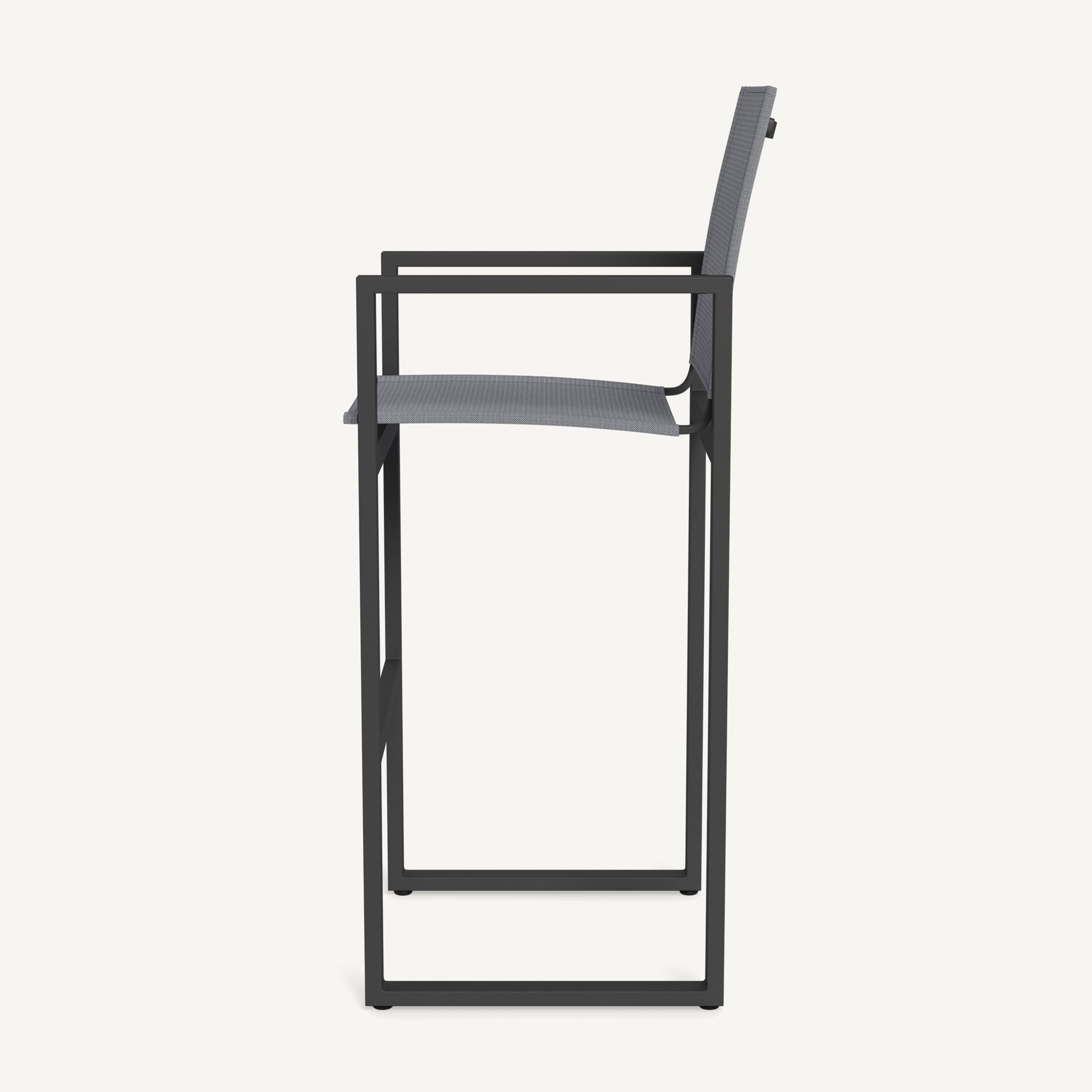 Harbour Hayman Aluminum Bar Stool - Aluminum Asteroid / Batyline Silver