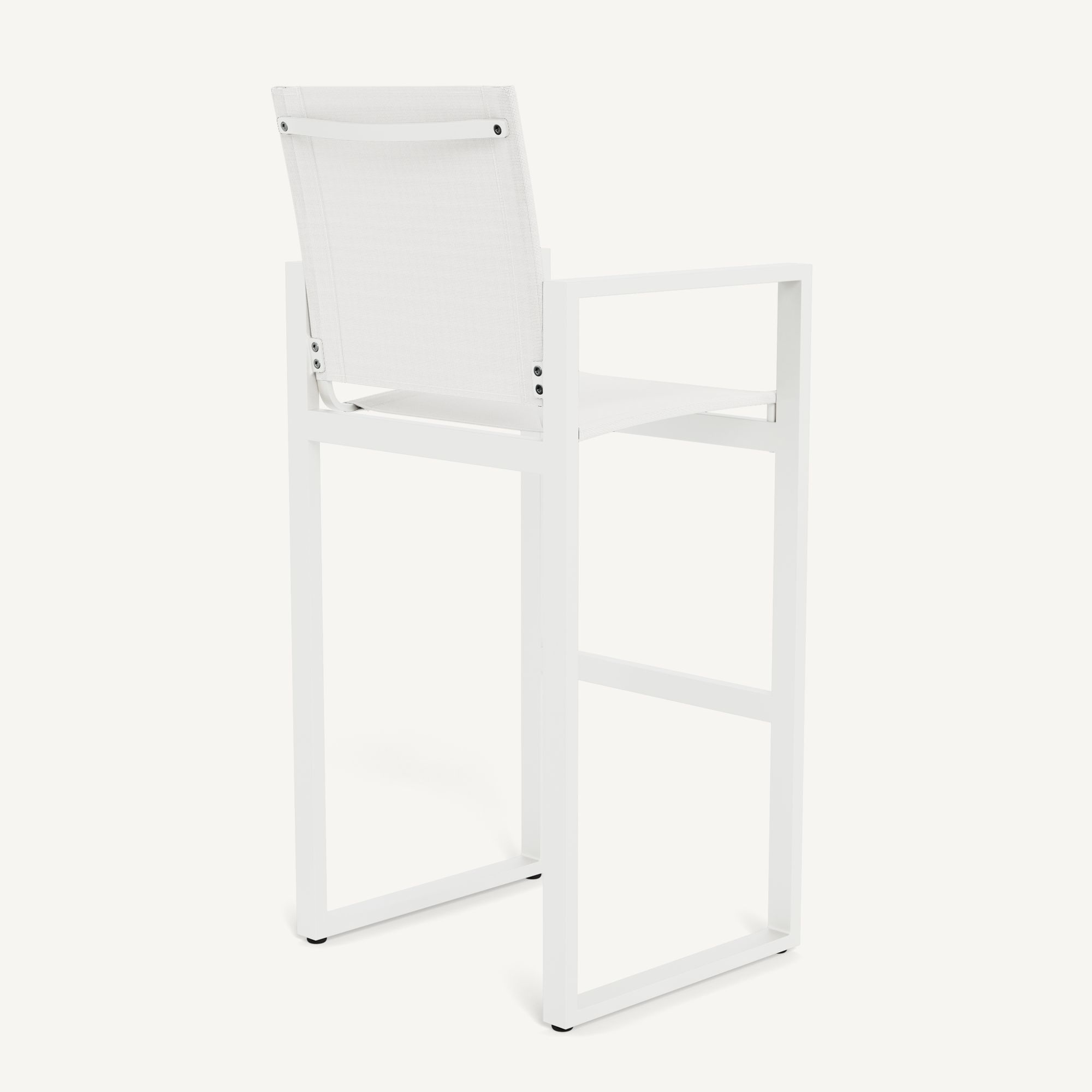 Harbour Hayman Aluminum Bar Stool - Aluminum White / Batyline White