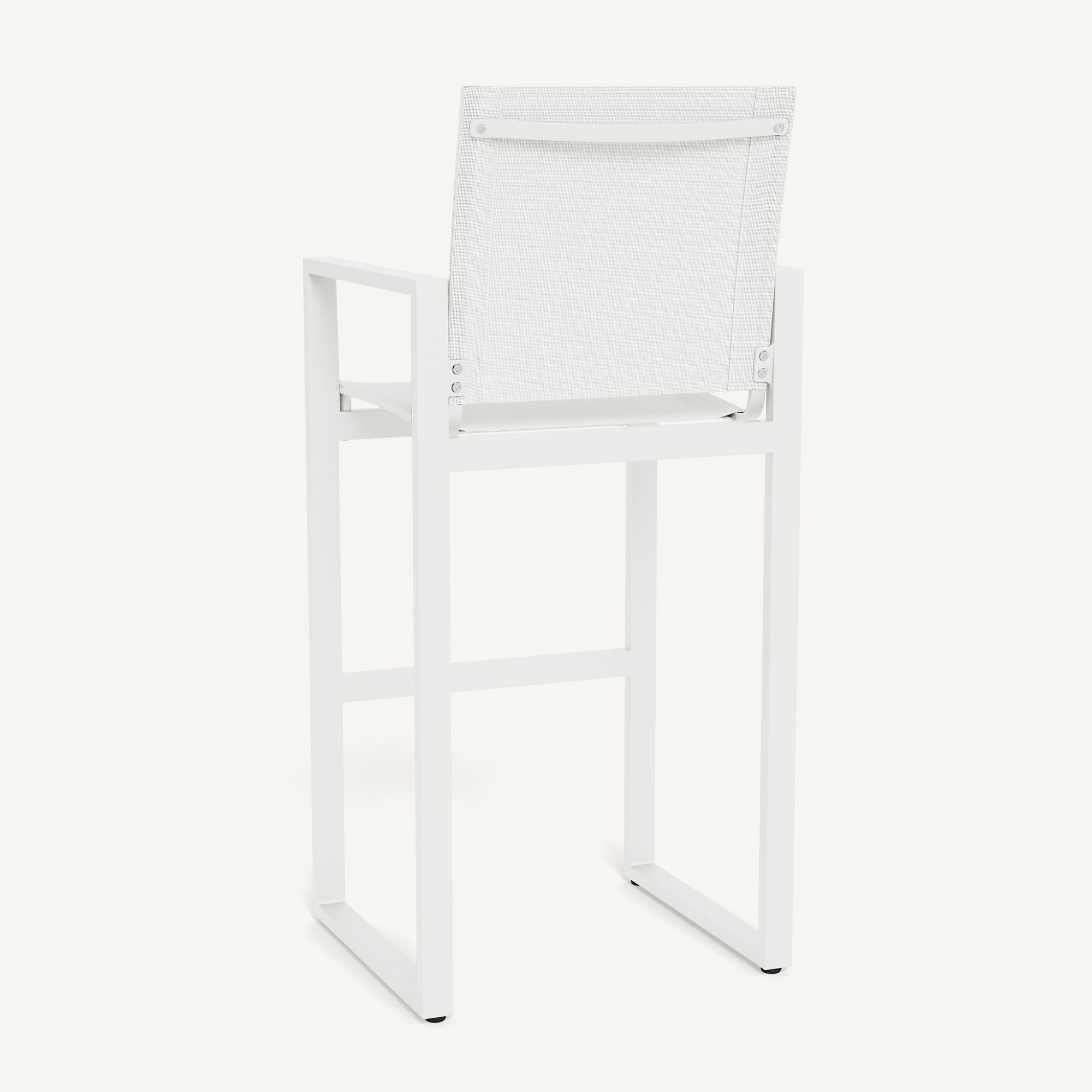Harbour Hayman Aluminum Bar Stool - Aluminum White / Batyline White