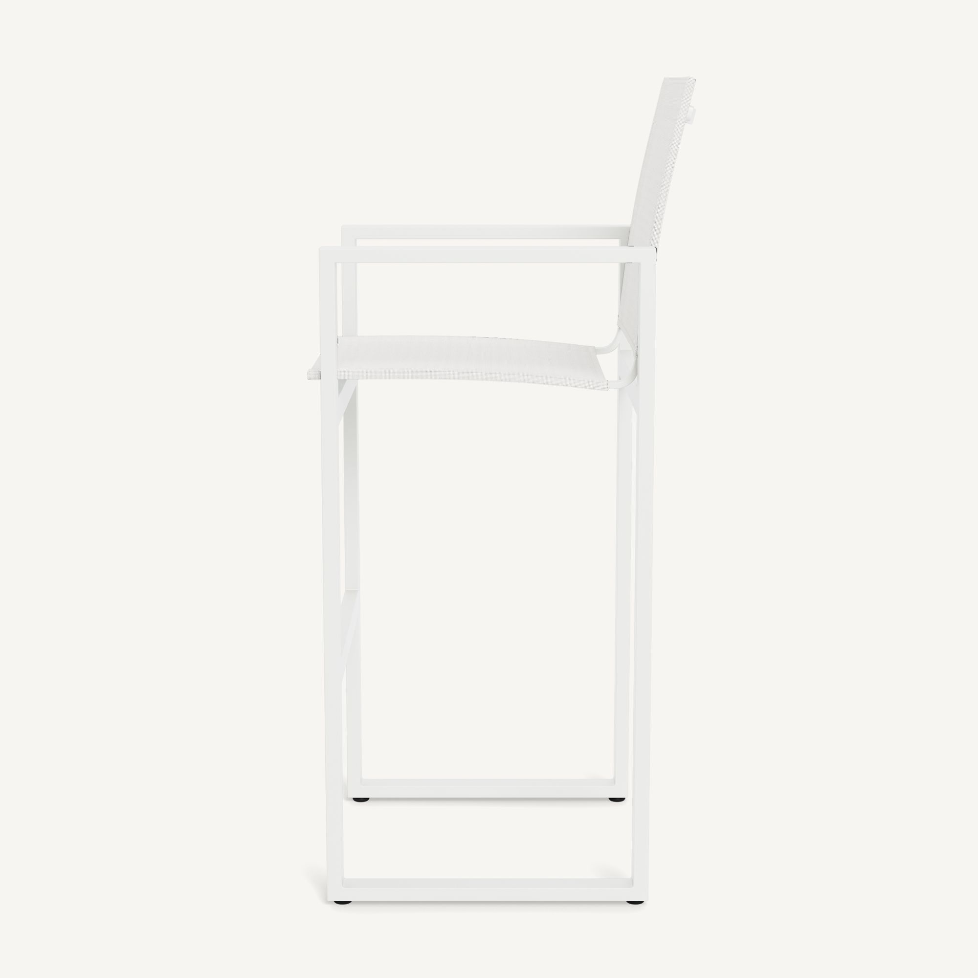 Harbour Hayman Aluminum Bar Stool - Aluminum White / Batyline White