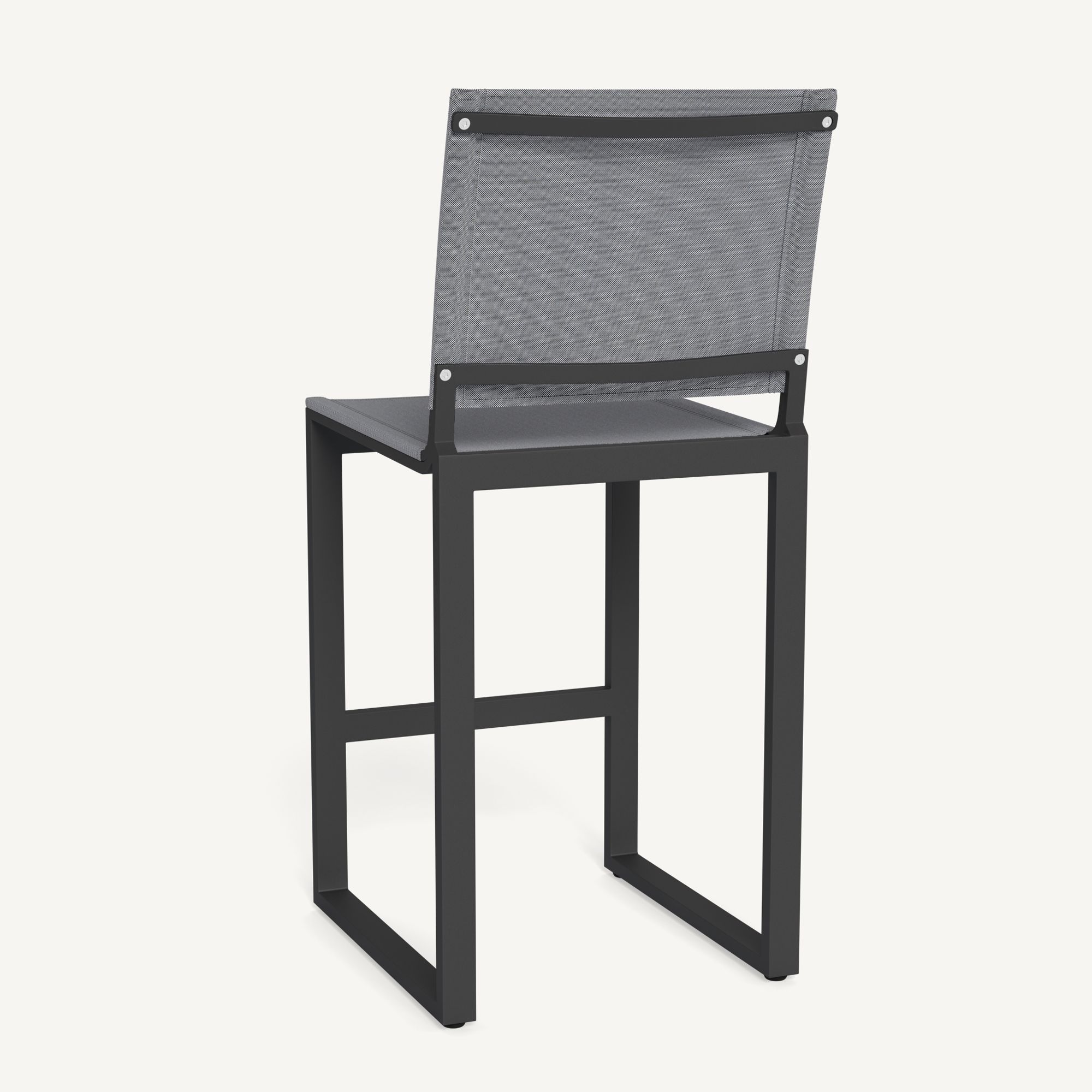 Harbour Hayman Aluminum Armless Counter Stool - Aluminum Asteroid / Batyline Silver