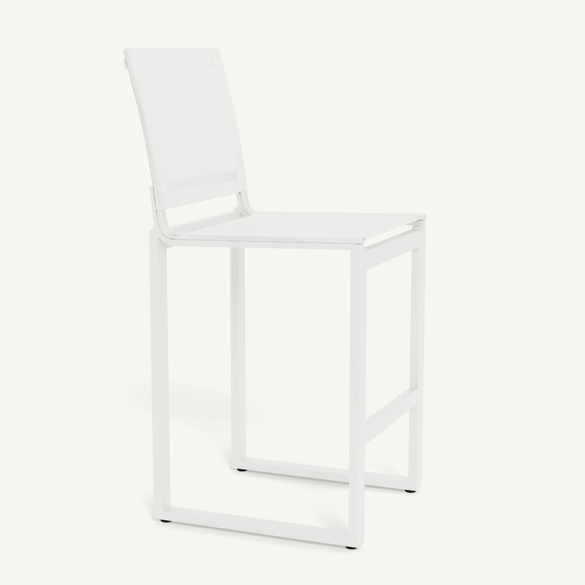 Harbour Hayman Aluminum Armless Counter Stool - Aluminum White / Batyline White
