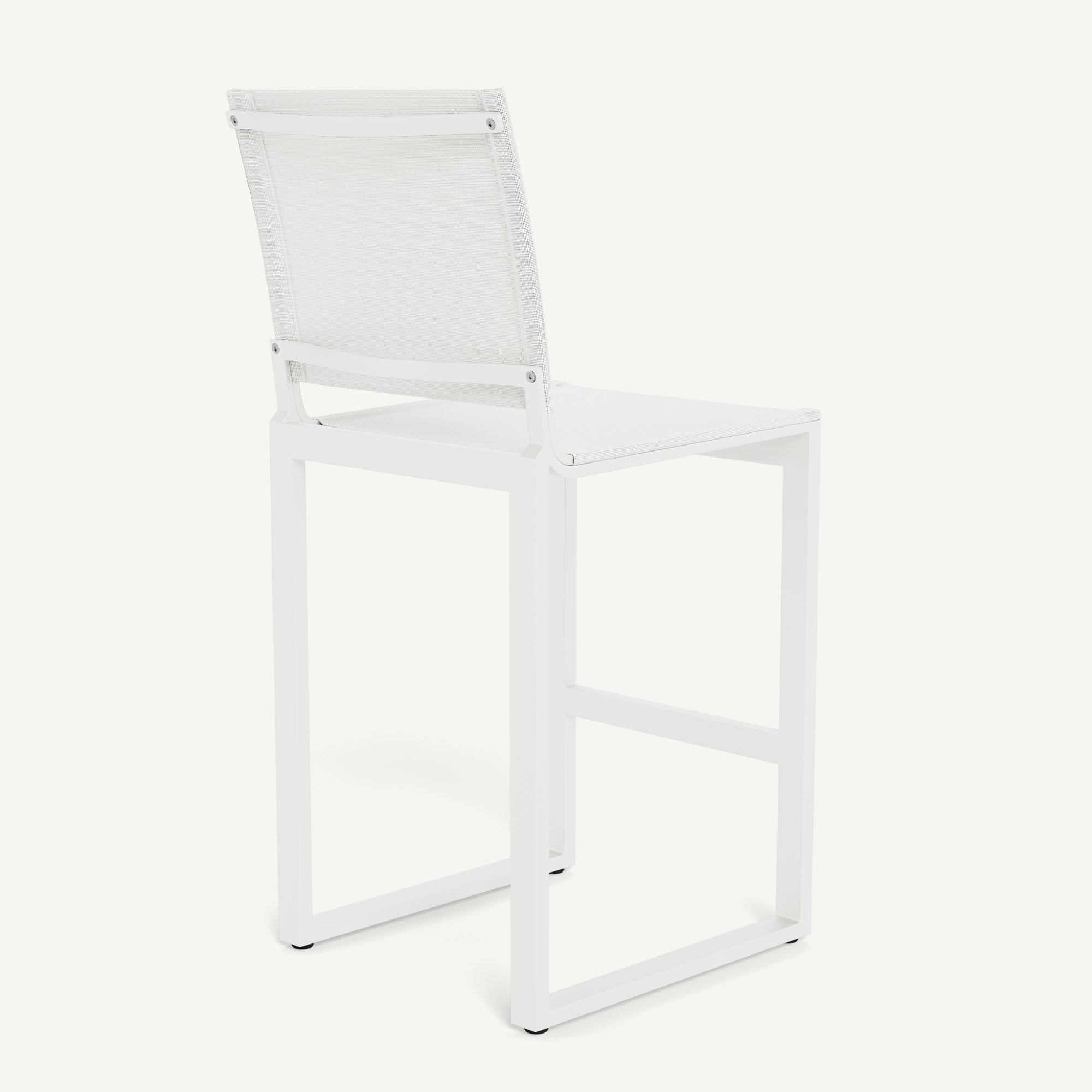Harbour Hayman Aluminum Armless Counter Stool - Aluminum White / Batyline White