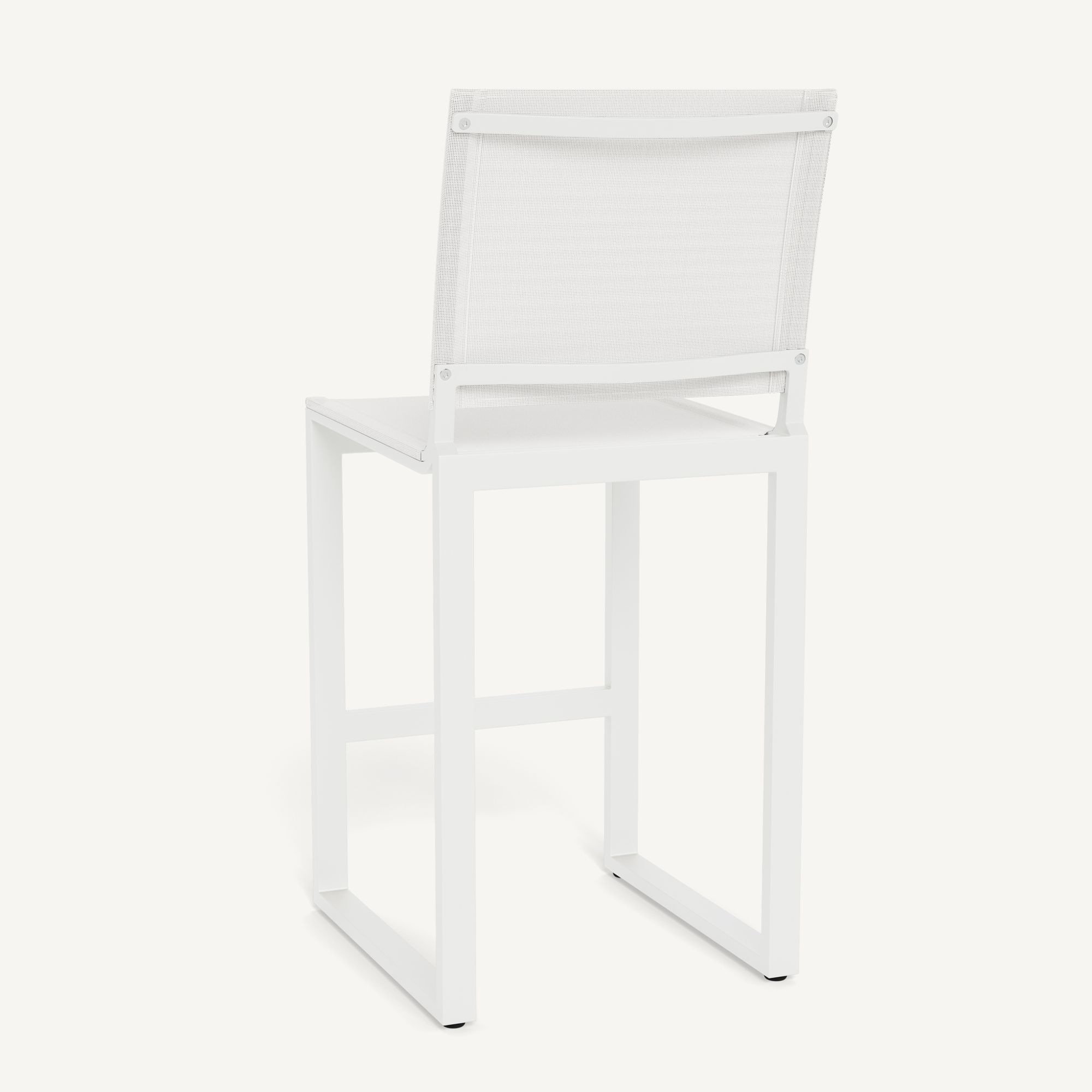 Harbour Hayman Aluminum Armless Counter Stool - Aluminum White / Batyline White