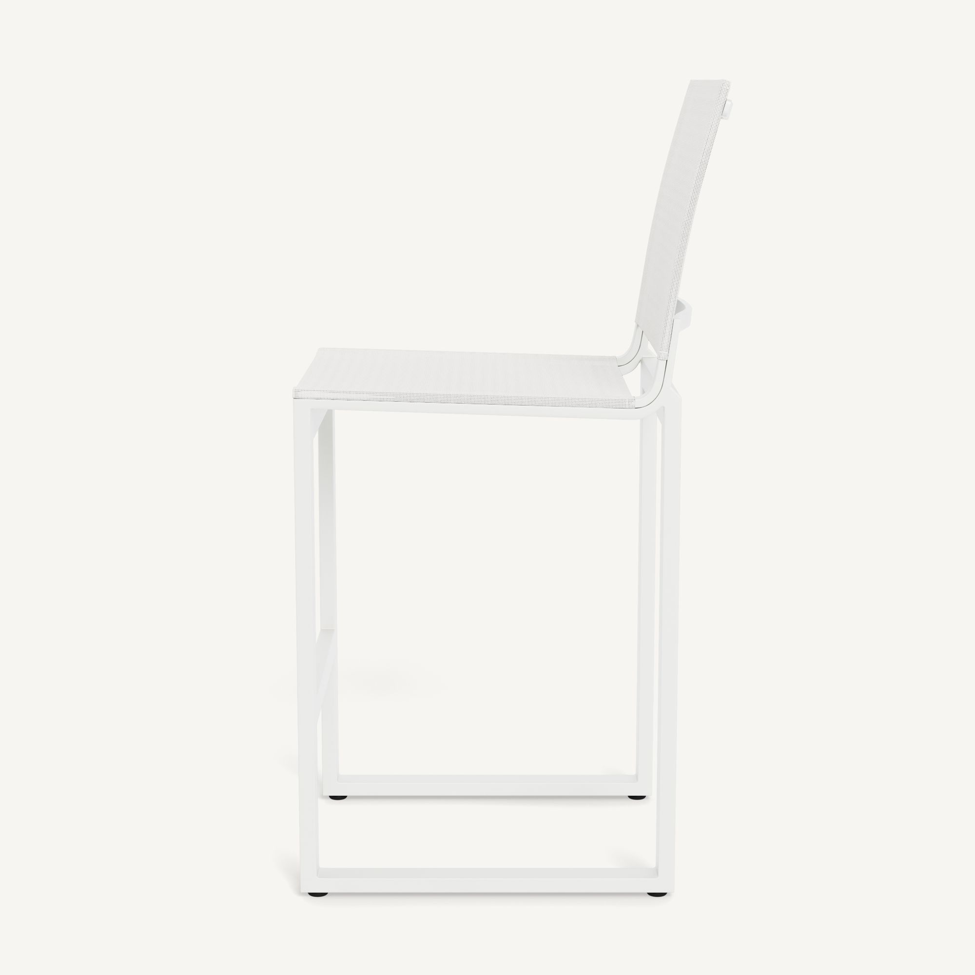 Harbour Hayman Aluminum Armless Counter Stool - Aluminum White / Batyline White