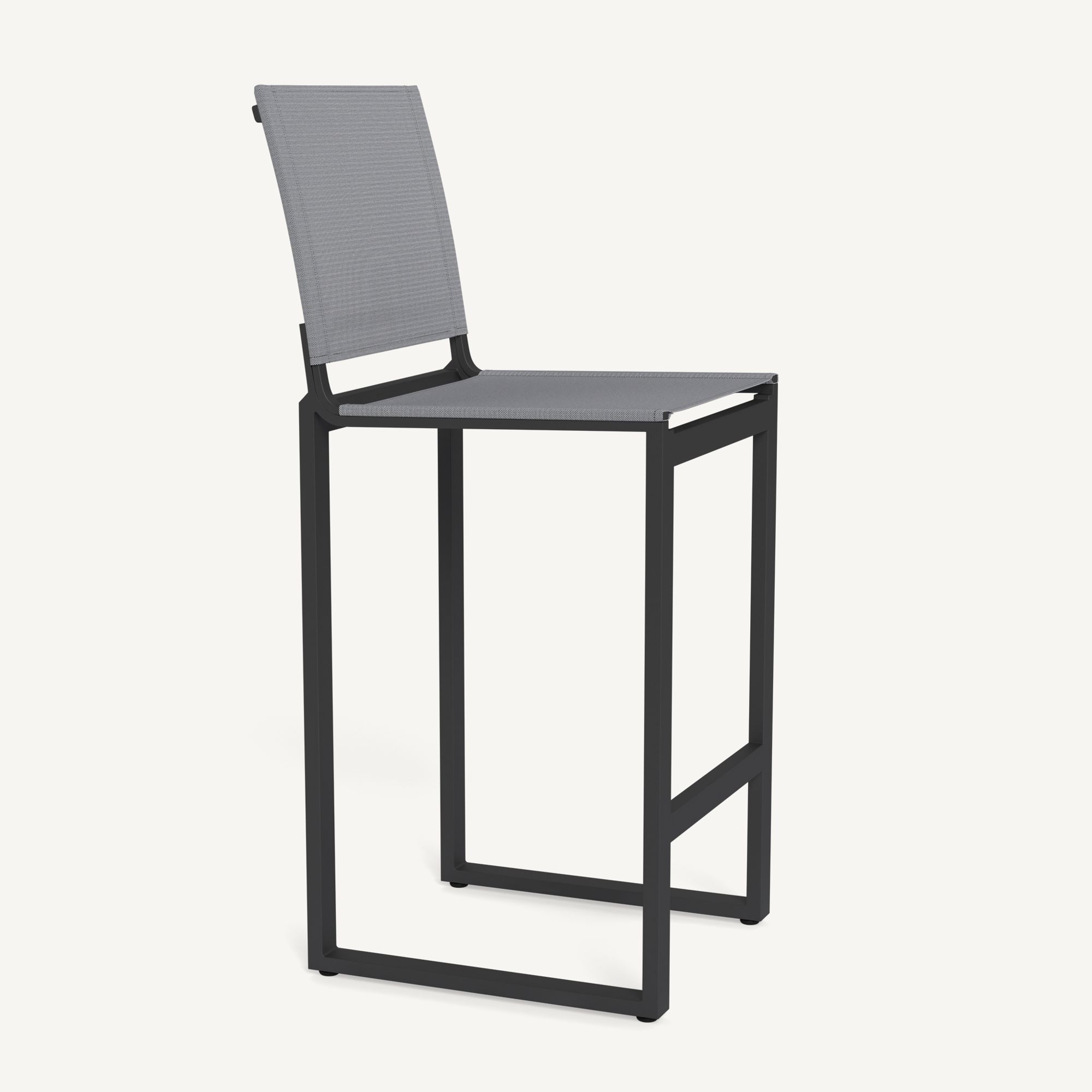 Harbour Hayman Aluminum Armless Bar Stool - Aluminum Asteroid / Batyline Silver
