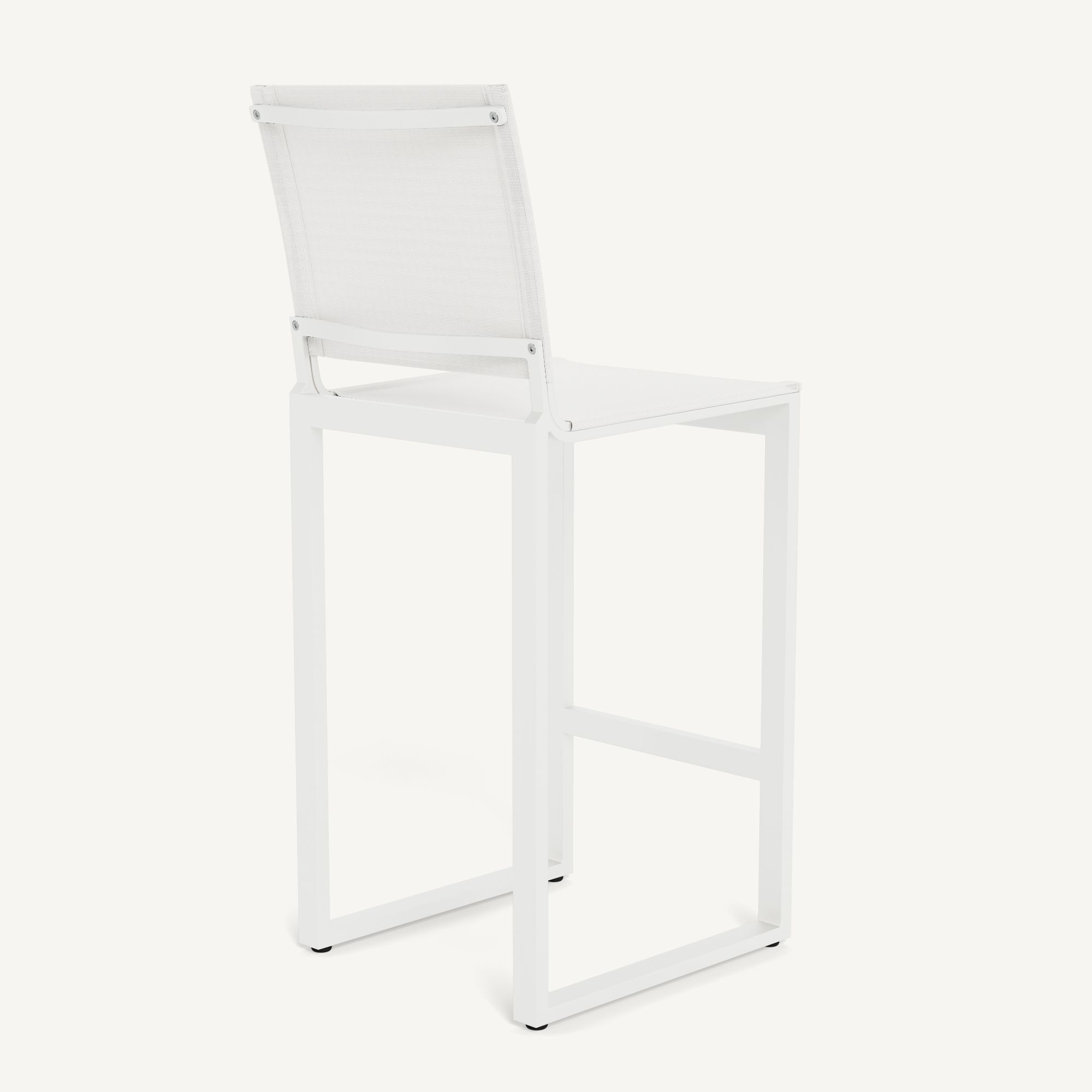 Harbour Hayman Aluminum Armless Bar Stool - Aluminum White / Batyline White