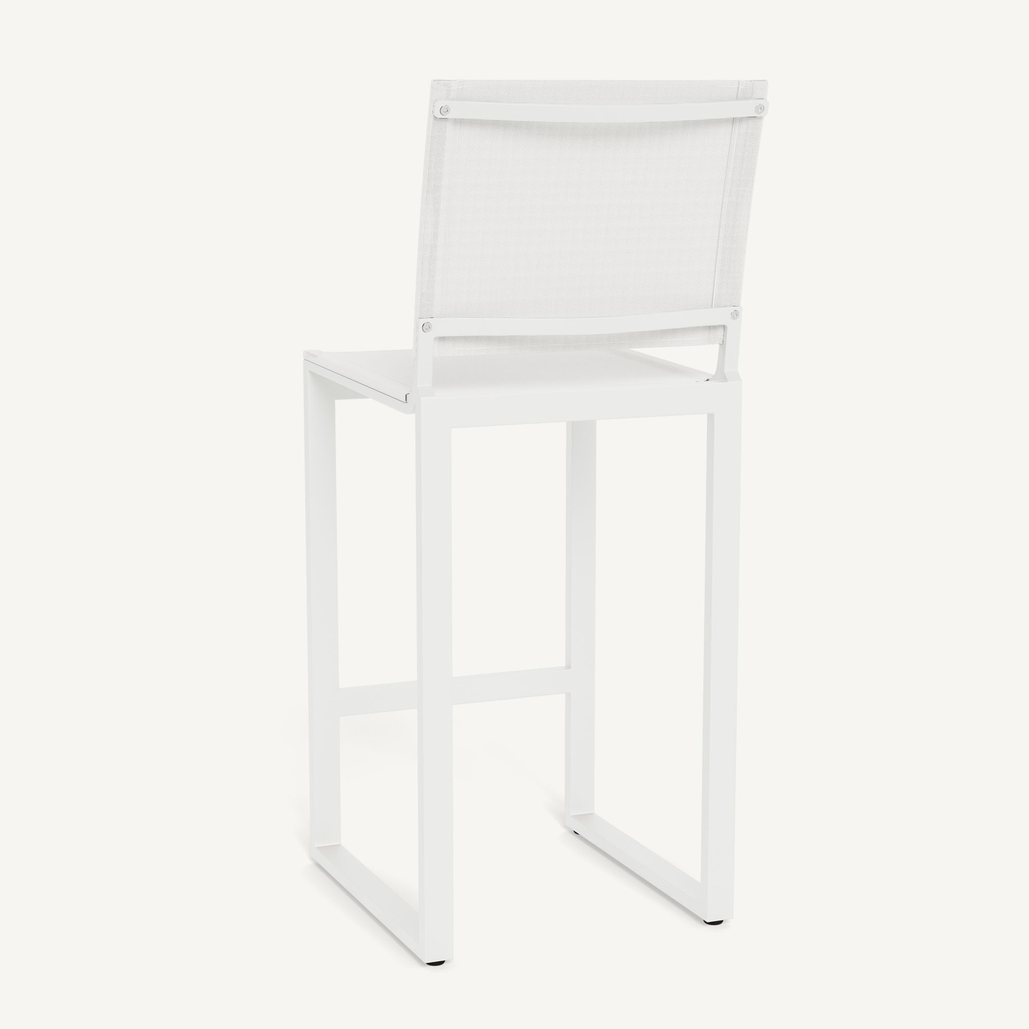 Harbour Hayman Aluminum Armless Bar Stool - Aluminum White / Batyline White
