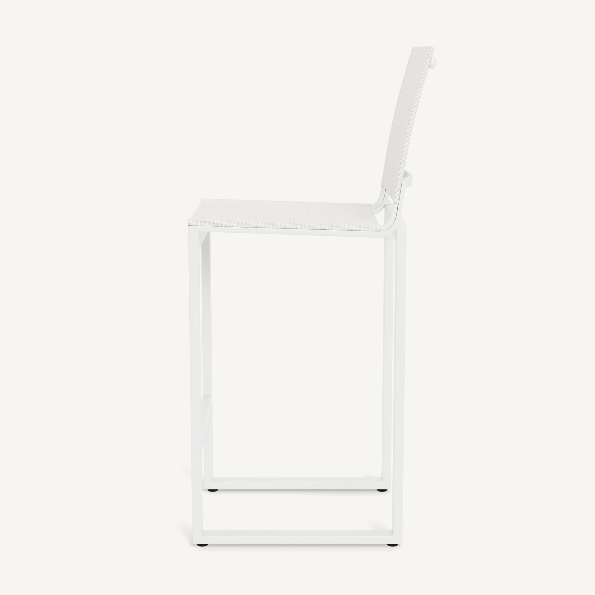 Harbour Hayman Aluminum Armless Bar Stool - Aluminum White / Batyline White