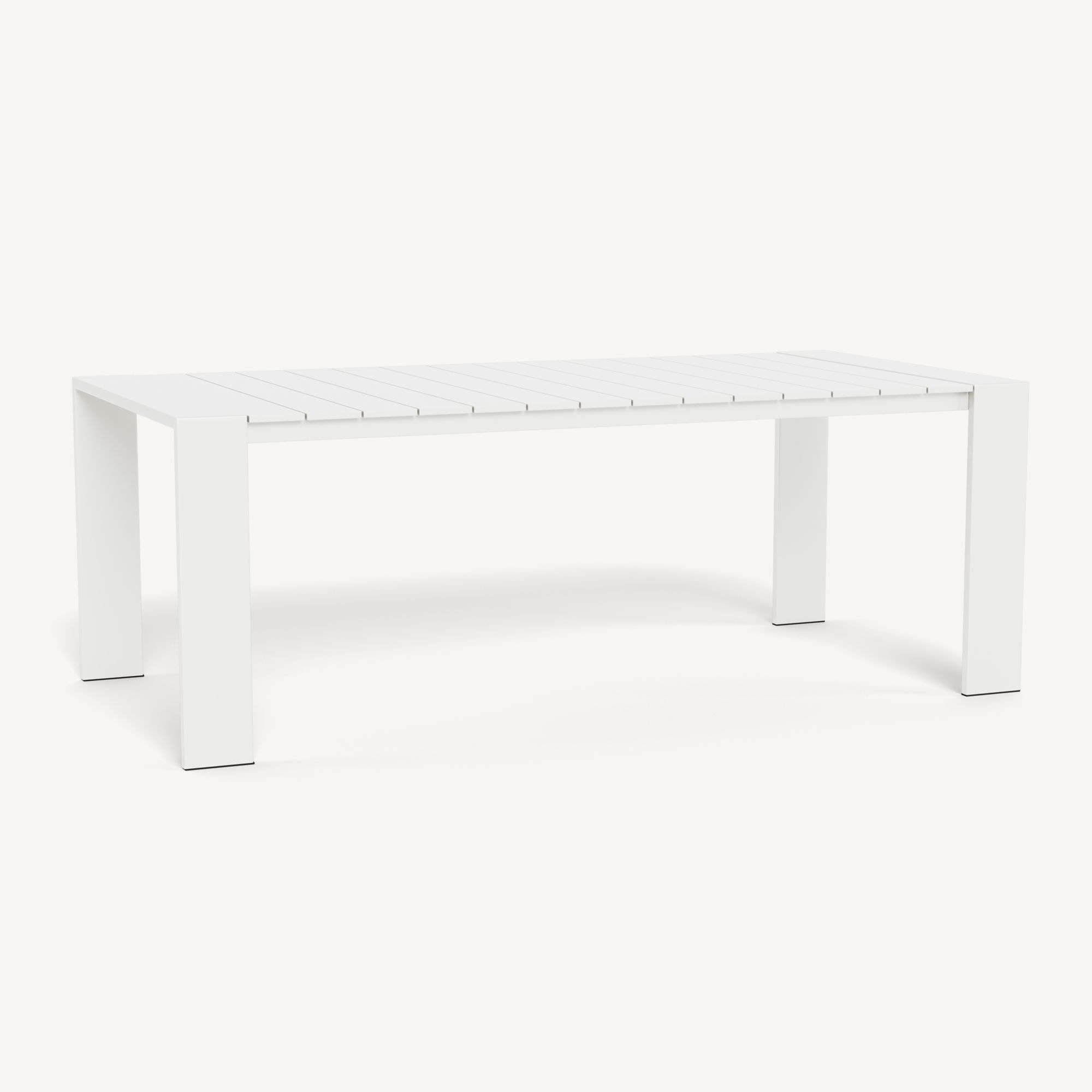Harbour Hayman Aluminum Dining Table 81" - Aluminum White