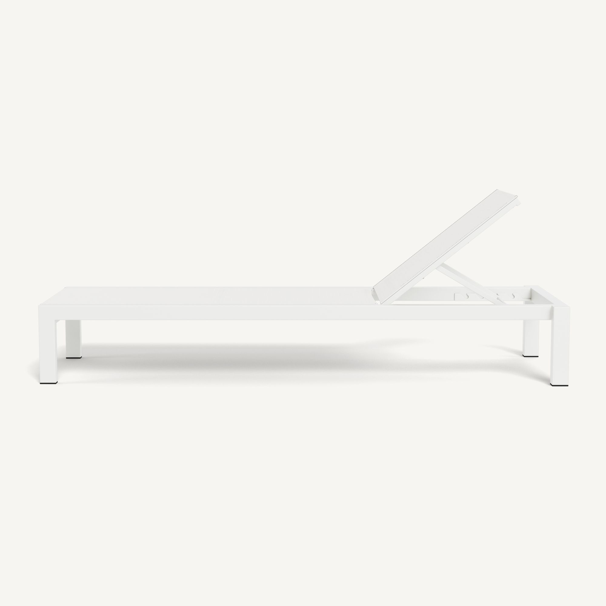 Harbour Hayman Aluminum Stacking Mesh Sun Lounge - Aluminum White / Batyline White