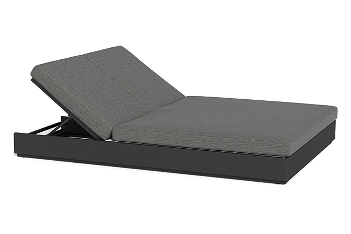 Harbour Hayman Double Sun Lounge - Aluminum Asteroid, Riviera Ivory