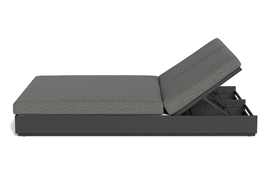 Harbour Hayman Double Sun Lounge - Aluminum White, Lisos Piedra