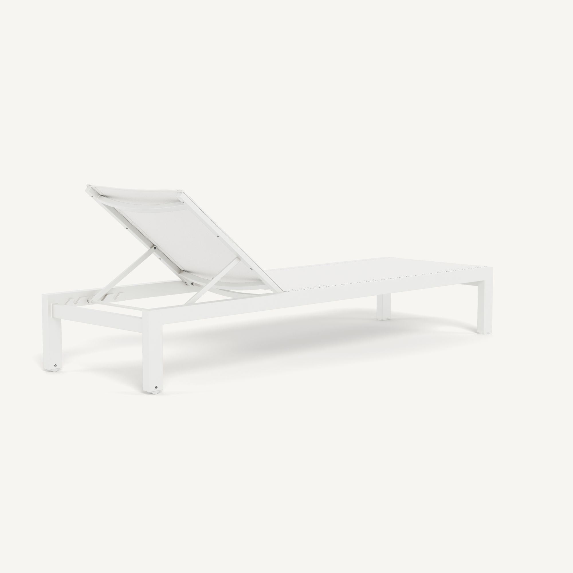 Harbour Hayman Aluminum Mesh Sun Lounge - Aluminum White / Batyline White