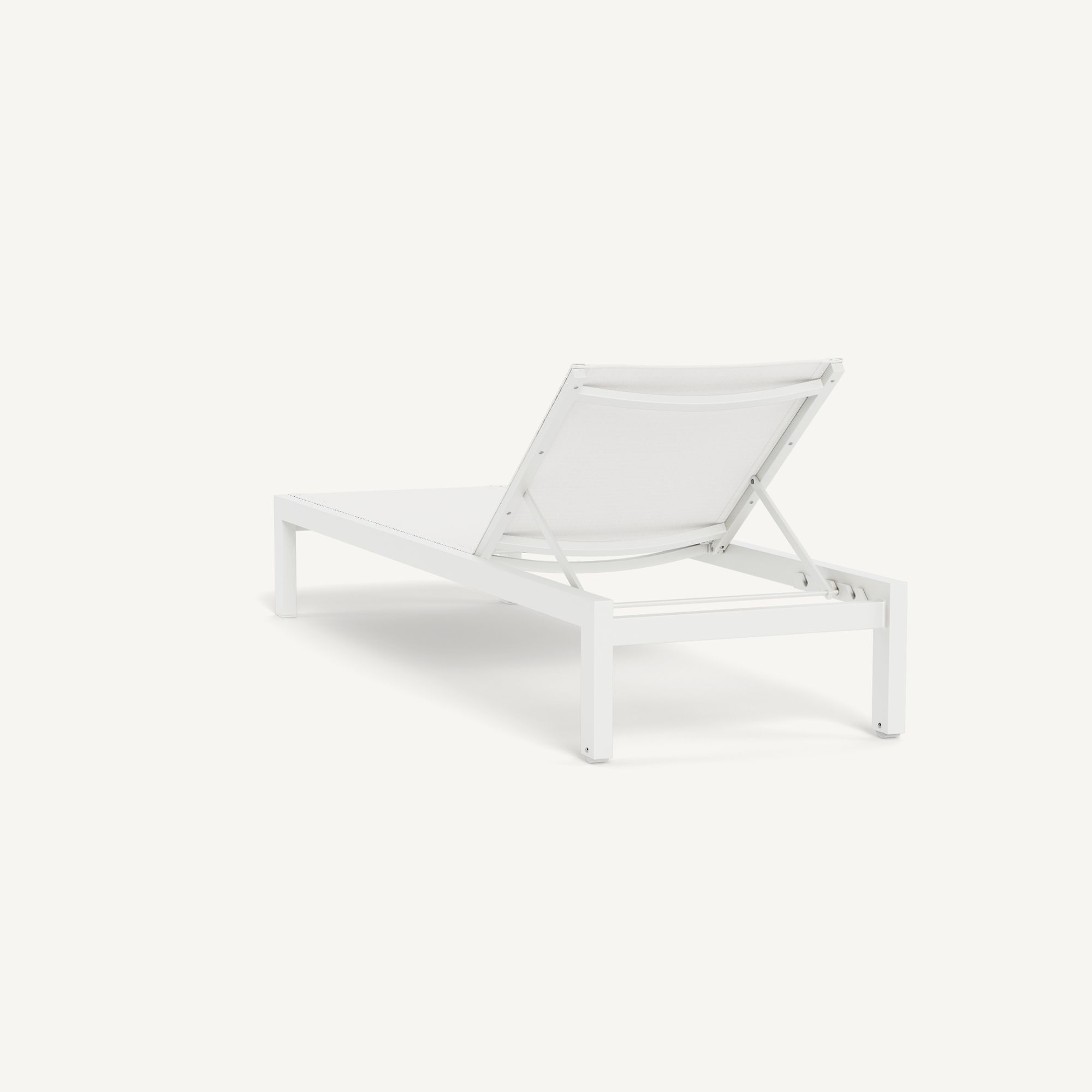 Harbour Hayman Aluminum Mesh Sun Lounge - Aluminum White / Batyline White