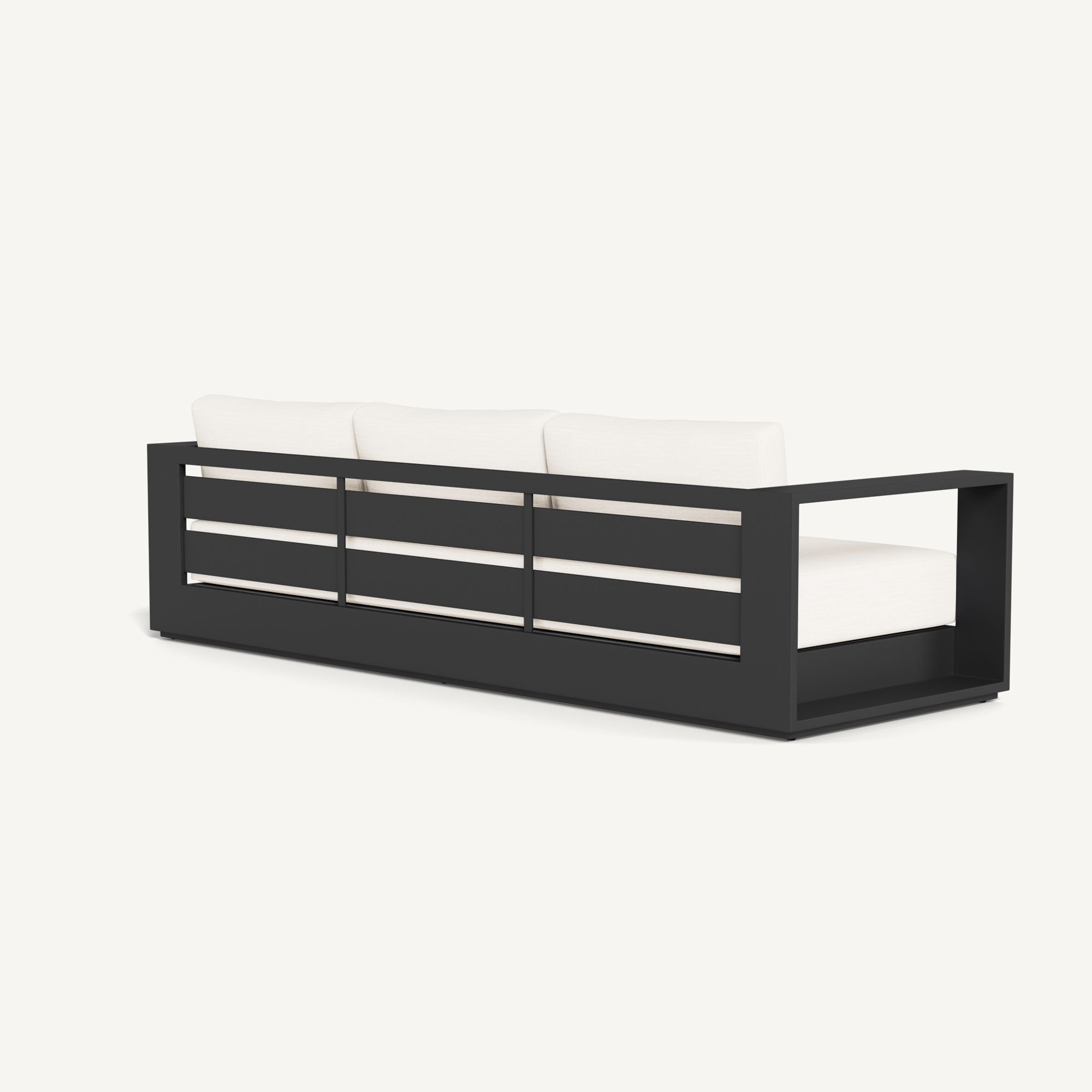 Harbour Hayman Aluminum 3 Seat Sofa - Aluminum Asteroid / Panama Blanco / Batyline Silver