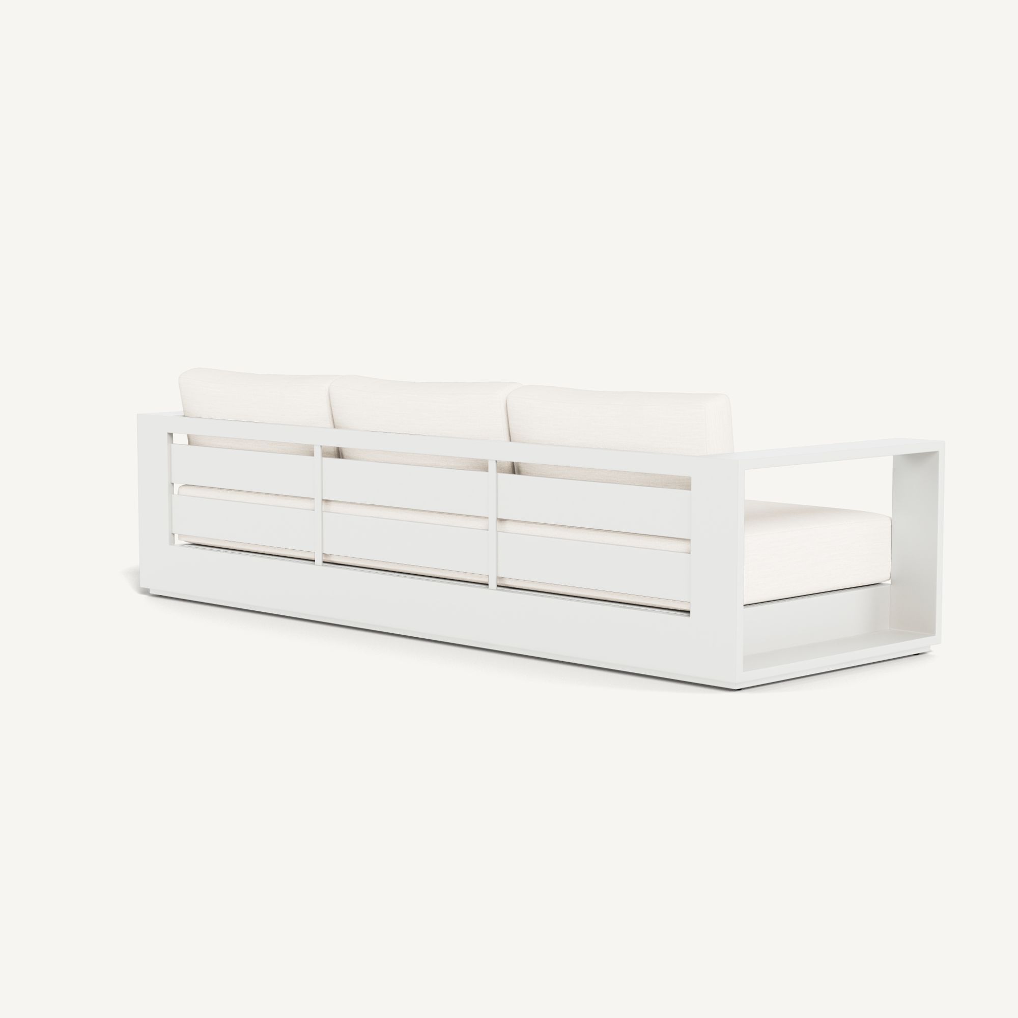 Harbour Hayman Aluminum 3 Seat Sofa - Aluminum White / Panama Blanco / Batyline White