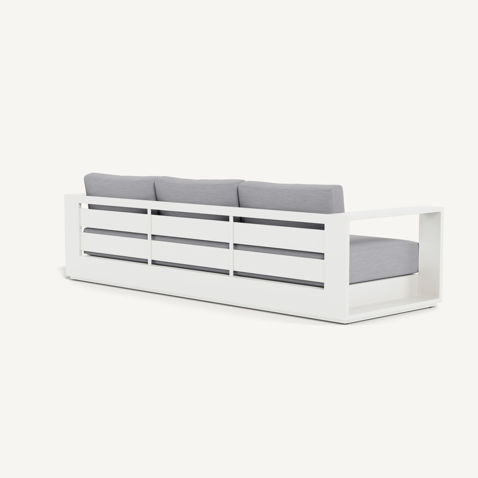 Harbour Hayman Aluminum 3 Seat Sofa - Aluminum White / Panama Cloud / Batyline White