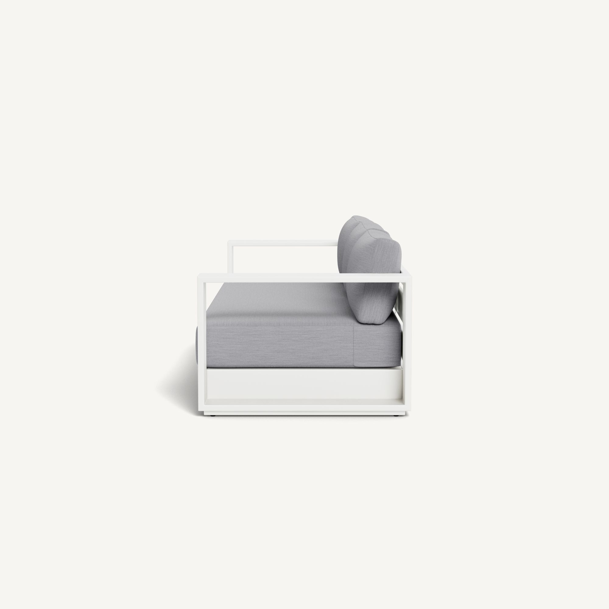 Harbour Hayman Aluminum 3 Seat Sofa - Aluminum White / Panama Cloud / Batyline White