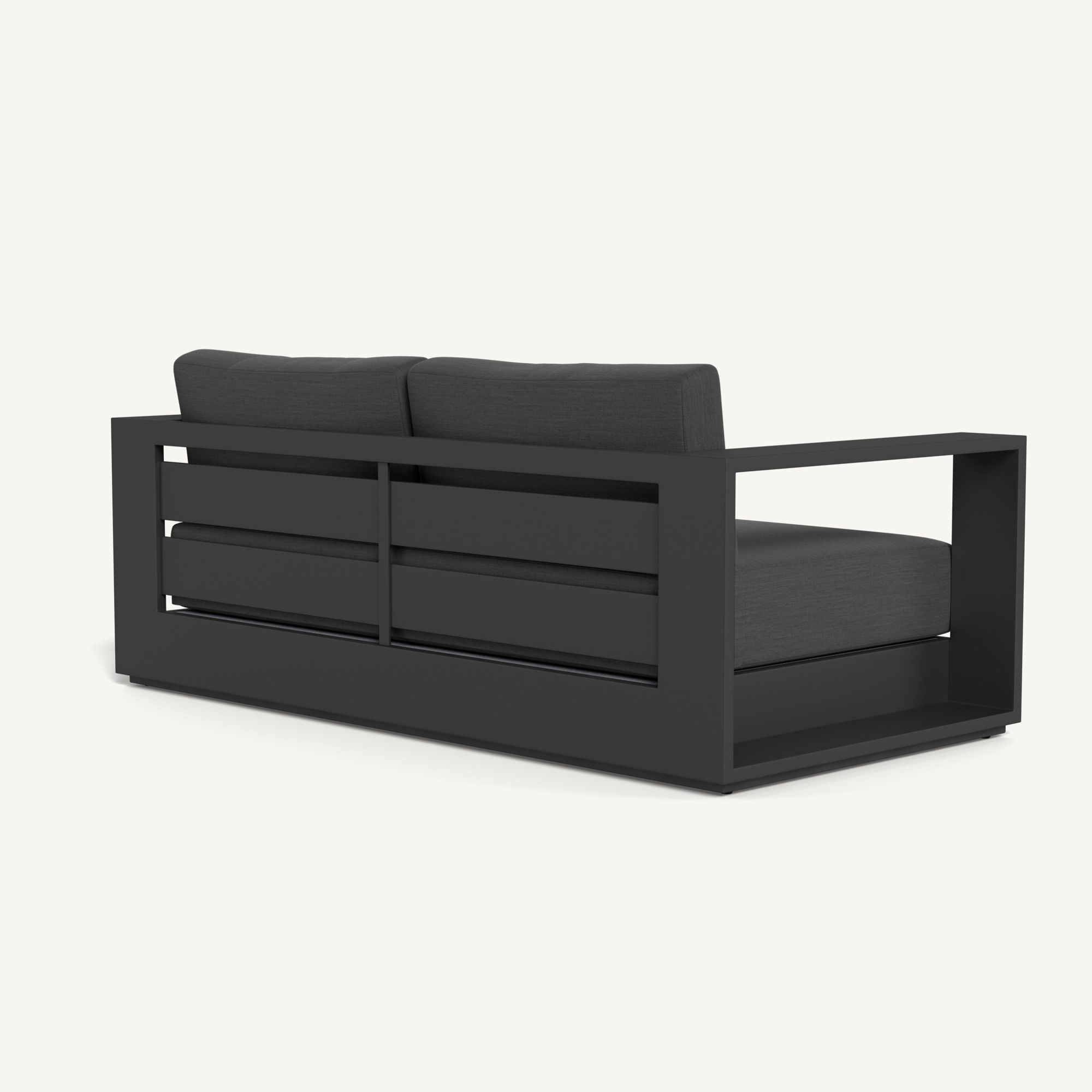 Harbour Hayman Aluminum 2 Seat Sofa - Aluminum Asteroid / Panama Grafito / Batyline Silver