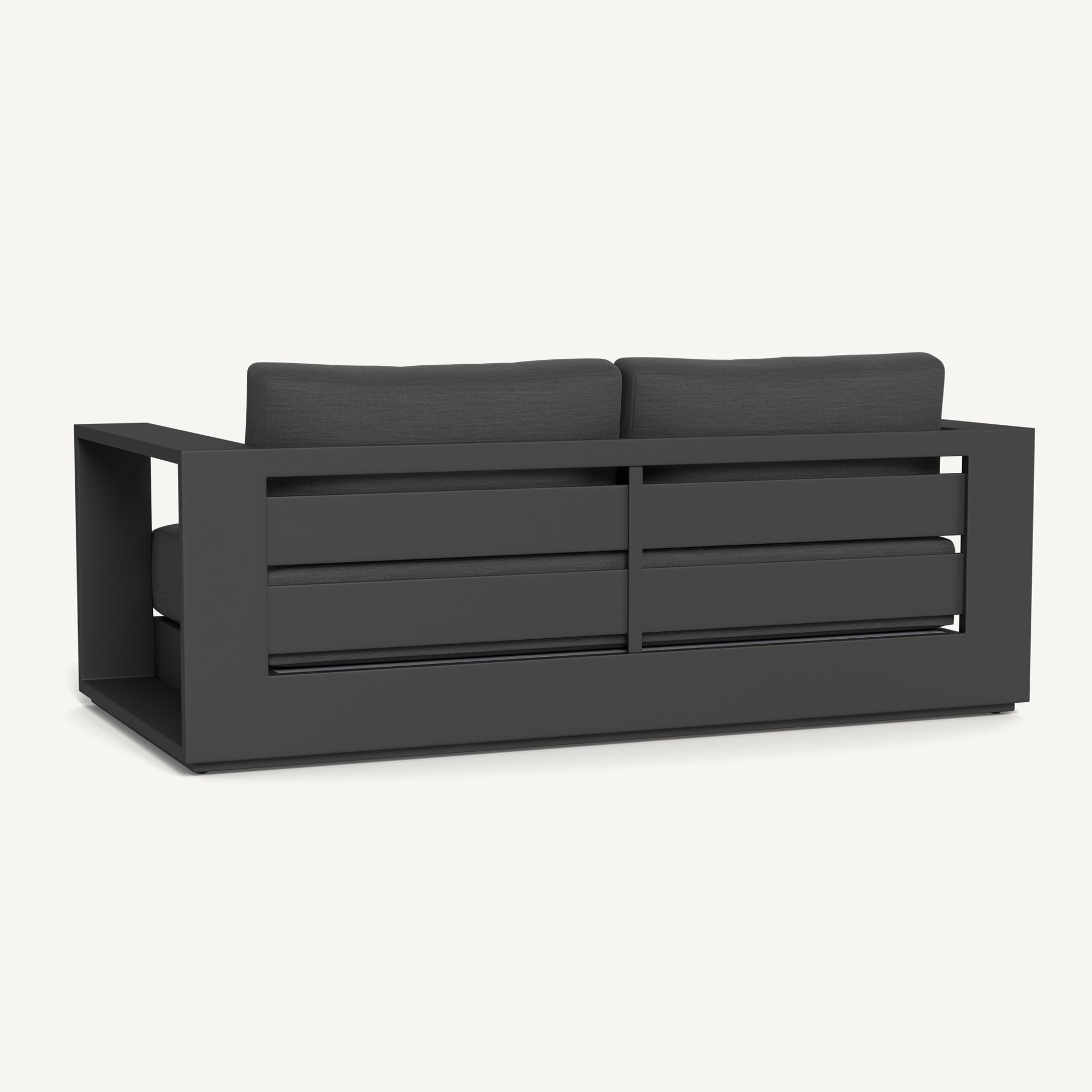 Harbour Hayman Aluminum 2 Seat Sofa - Aluminum Asteroid / Panama Grafito / Batyline Silver