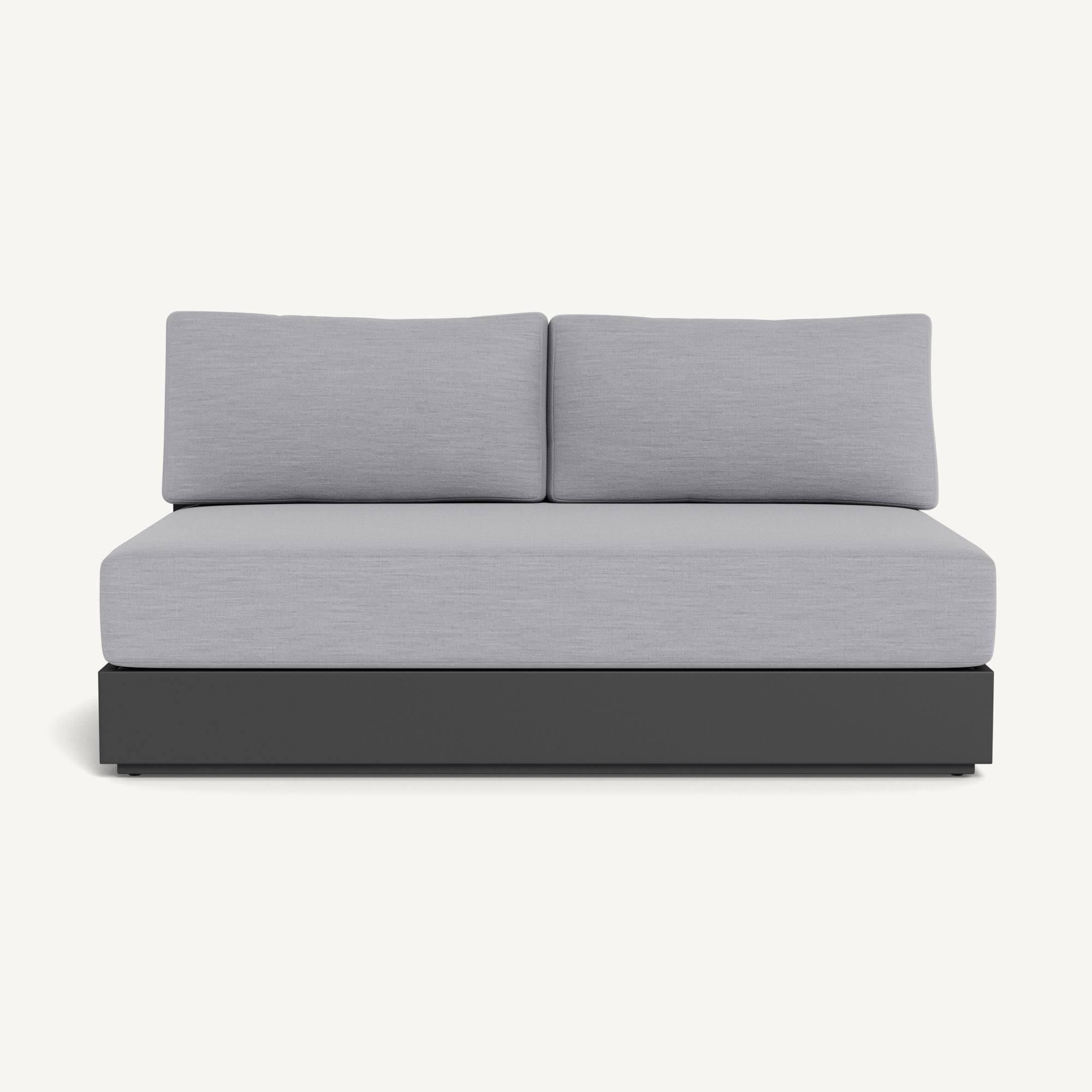 Harbour Hayman Aluminum 2 Seat Armless Sofa