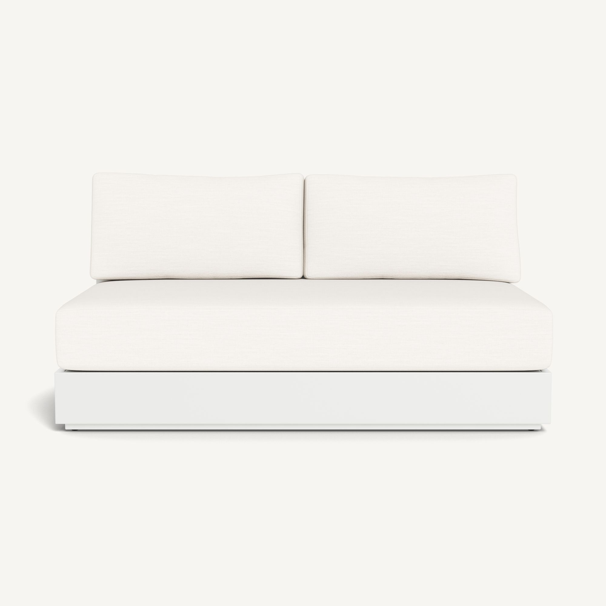 Harbour Hayman Aluminum 2 Seat Armless Sofa