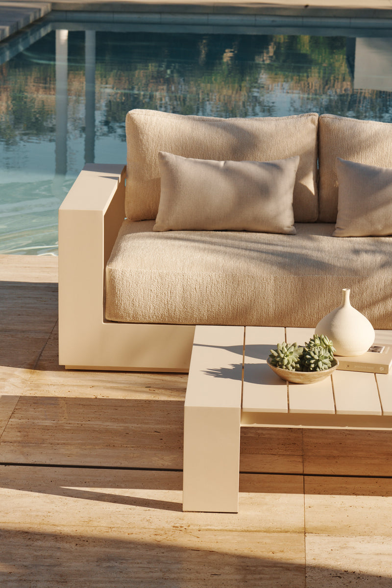 Harbour Hayman Aluminum 2 Seat 1 Arm Left - Aluminum White / Panama Grafito / Batyline White