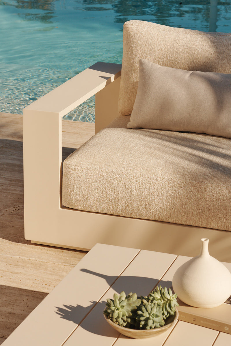 Harbour Hayman Aluminum 2 Seat 1 Arm Left - Aluminum White / Panama Grafito / Batyline White