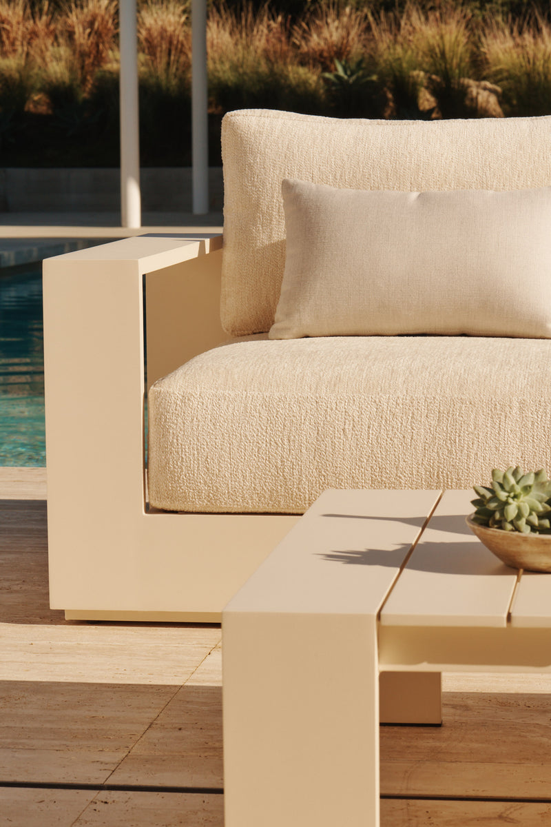 Harbour Hayman Aluminum 2 Seat 1 Arm Left - Aluminum White / Panama Grafito / Batyline White