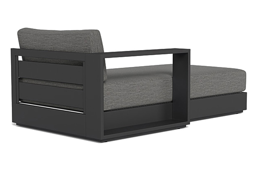 Harbour Hayman Chaise Left - Aluminum Asteroid, Siesta Taupe